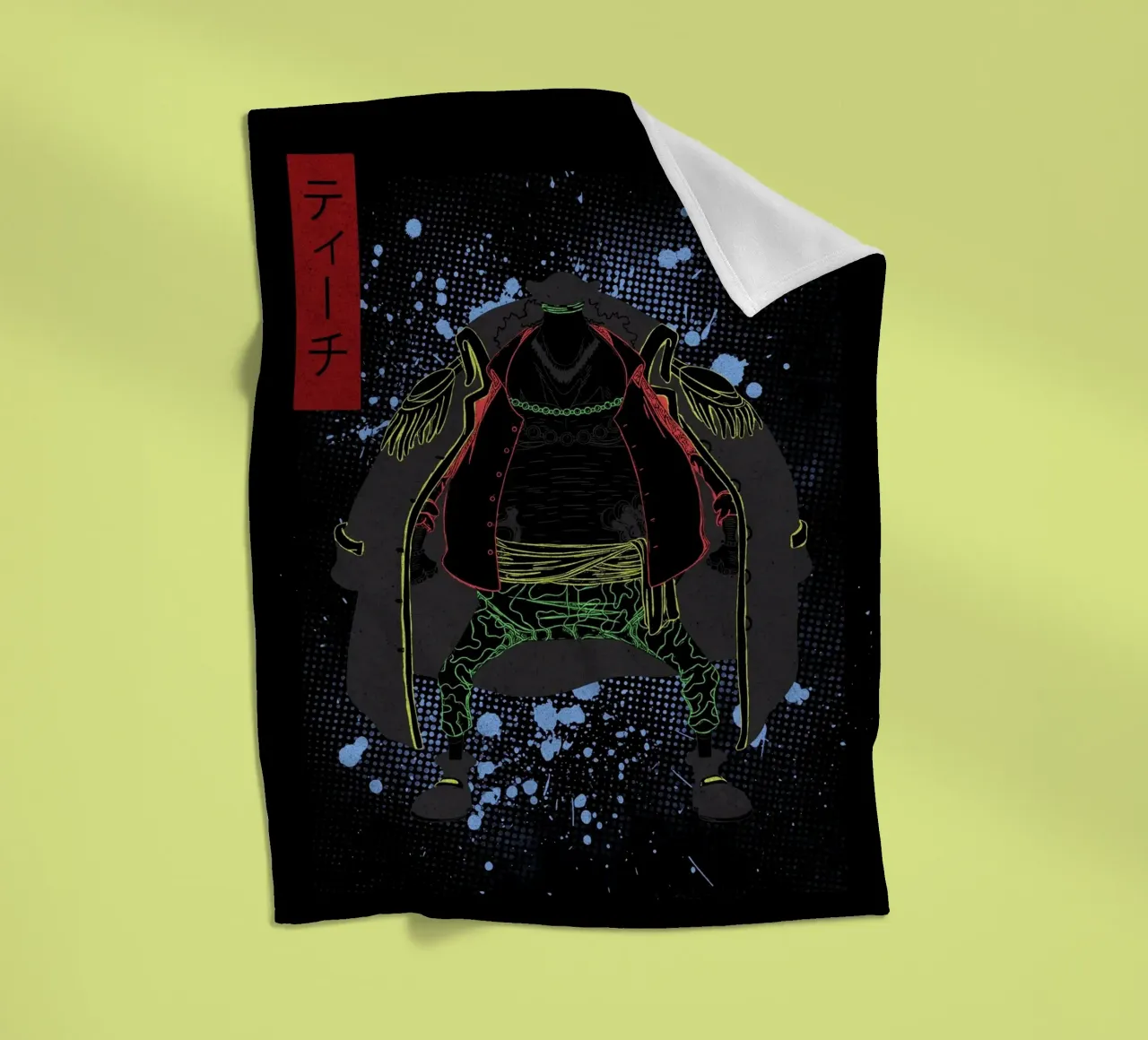 BLACKBEARD one piece coperta in pile da Neonartstudio