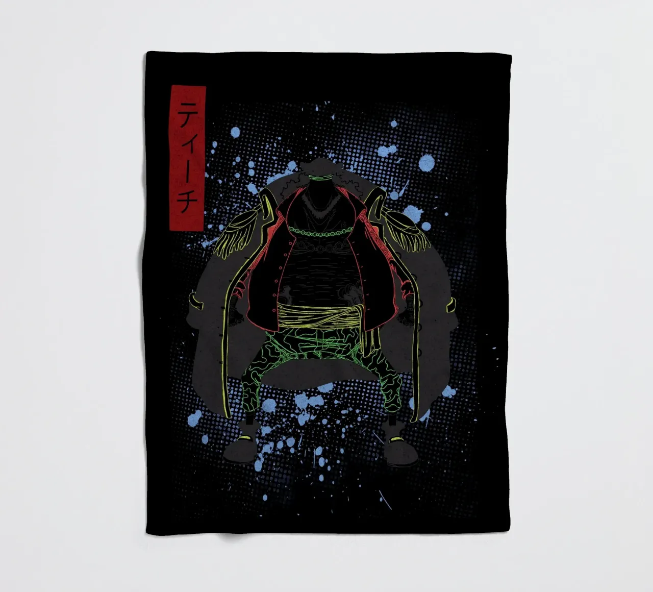 BLACKBEARD one piece coperta in pile da Neonartstudio