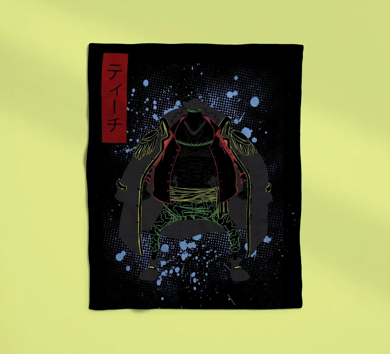 BLACKBEARD one piece coperta in pile da Neonartstudio