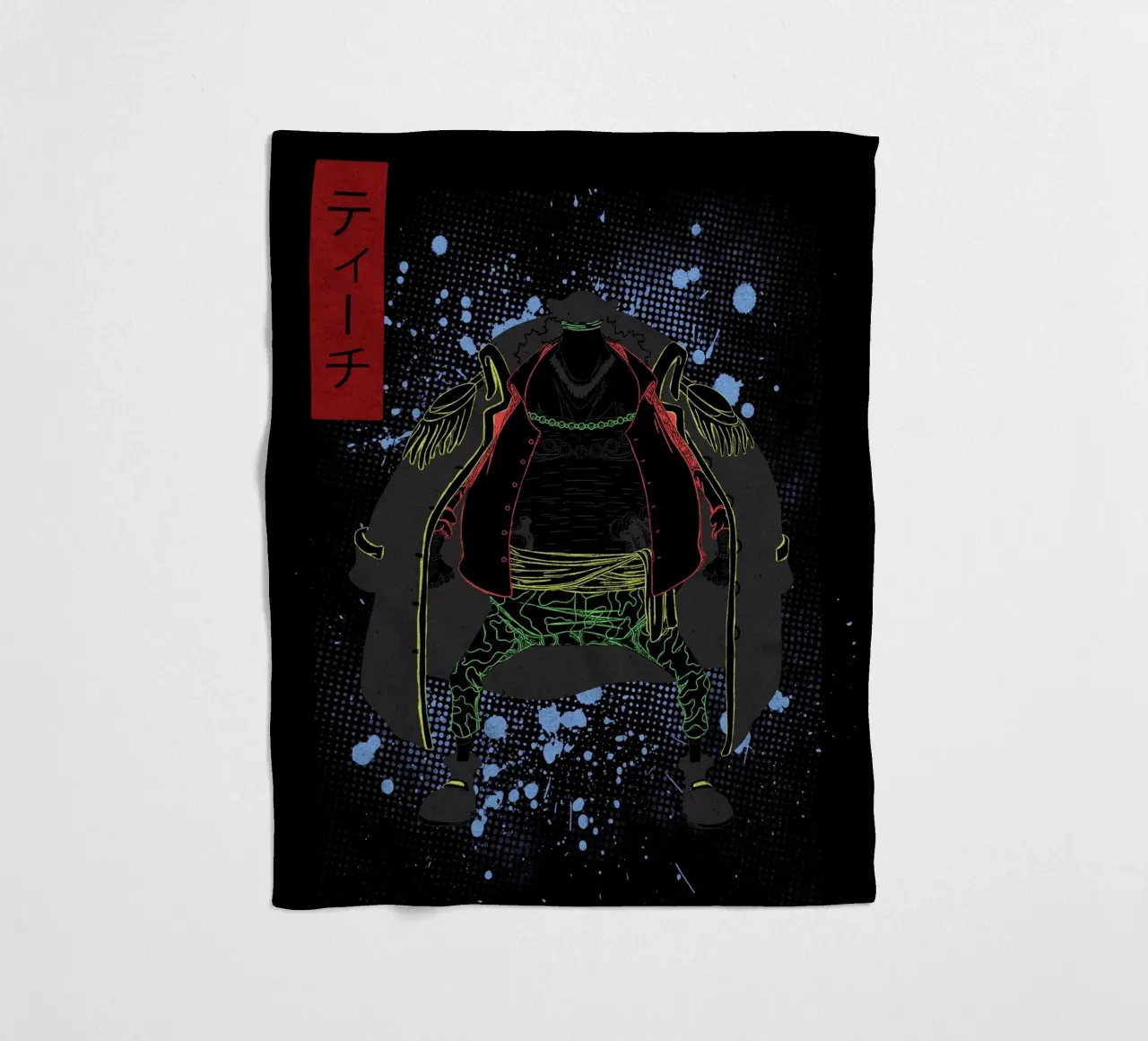BLACKBEARD one piece coperta in pile da Neonartstudio