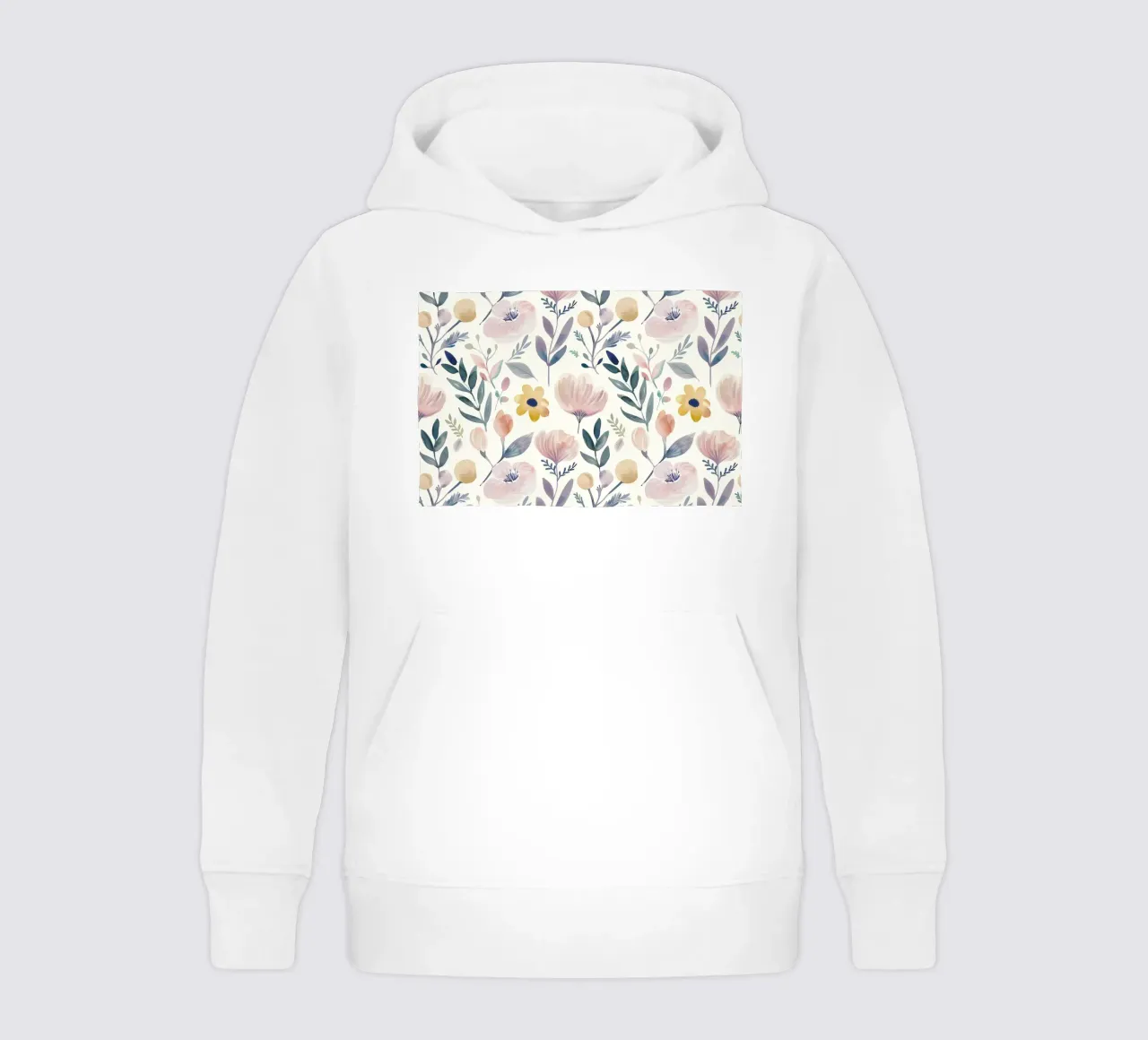 Boho Poppy Flower Vintage Botanical Abstract Spring Floral kids hoodie by Gentle Echoes Art