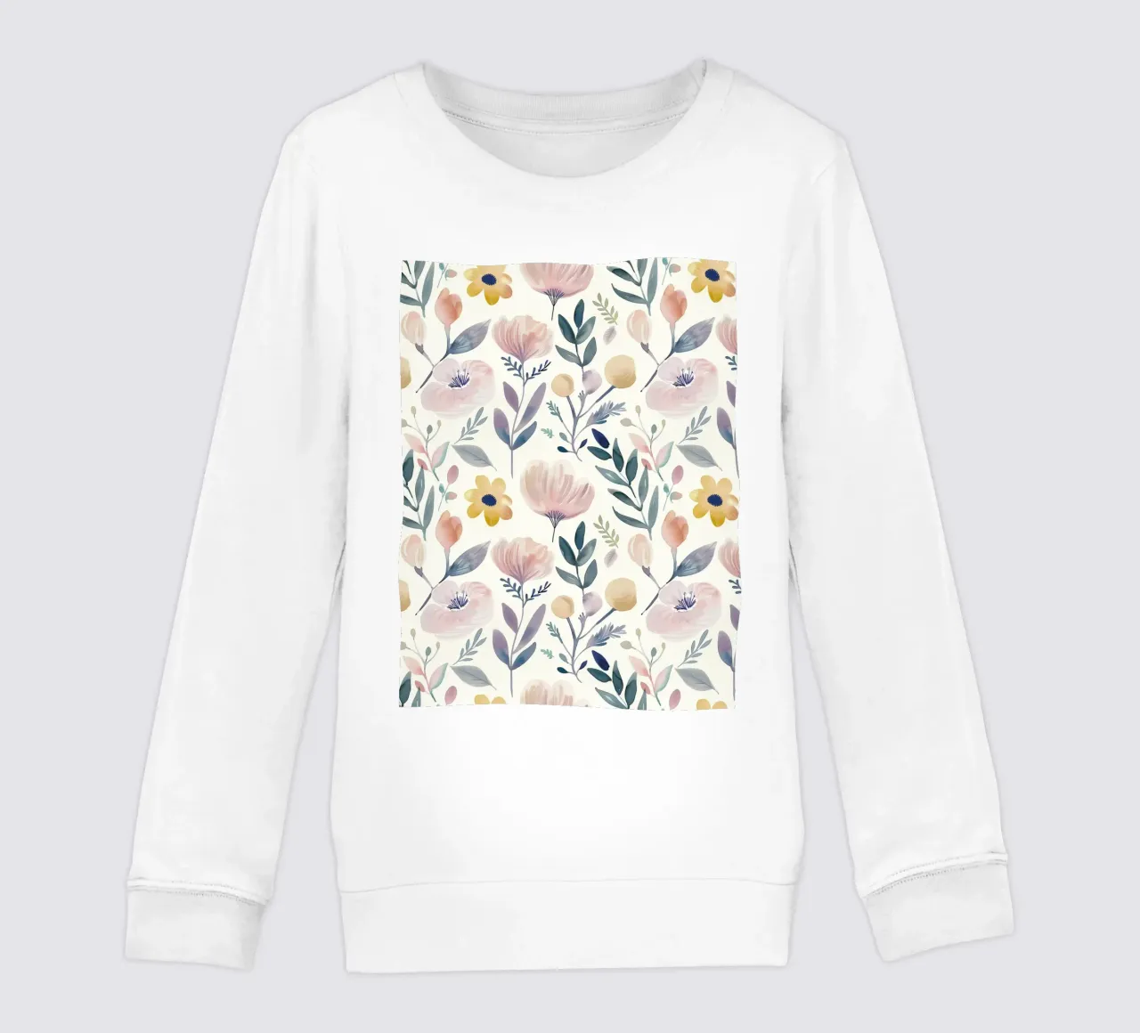Boho Papavero Fiore Vintage Botanico Astratto Primavera Floreale felpa bambino da Gentle Echoes Art