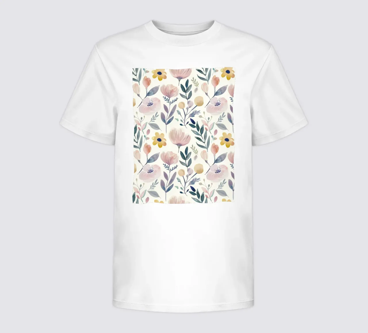 Boho Poppy Flower Vintage Botanical Abstract Spring Floral kids t-shirt by Gentle Echoes Art