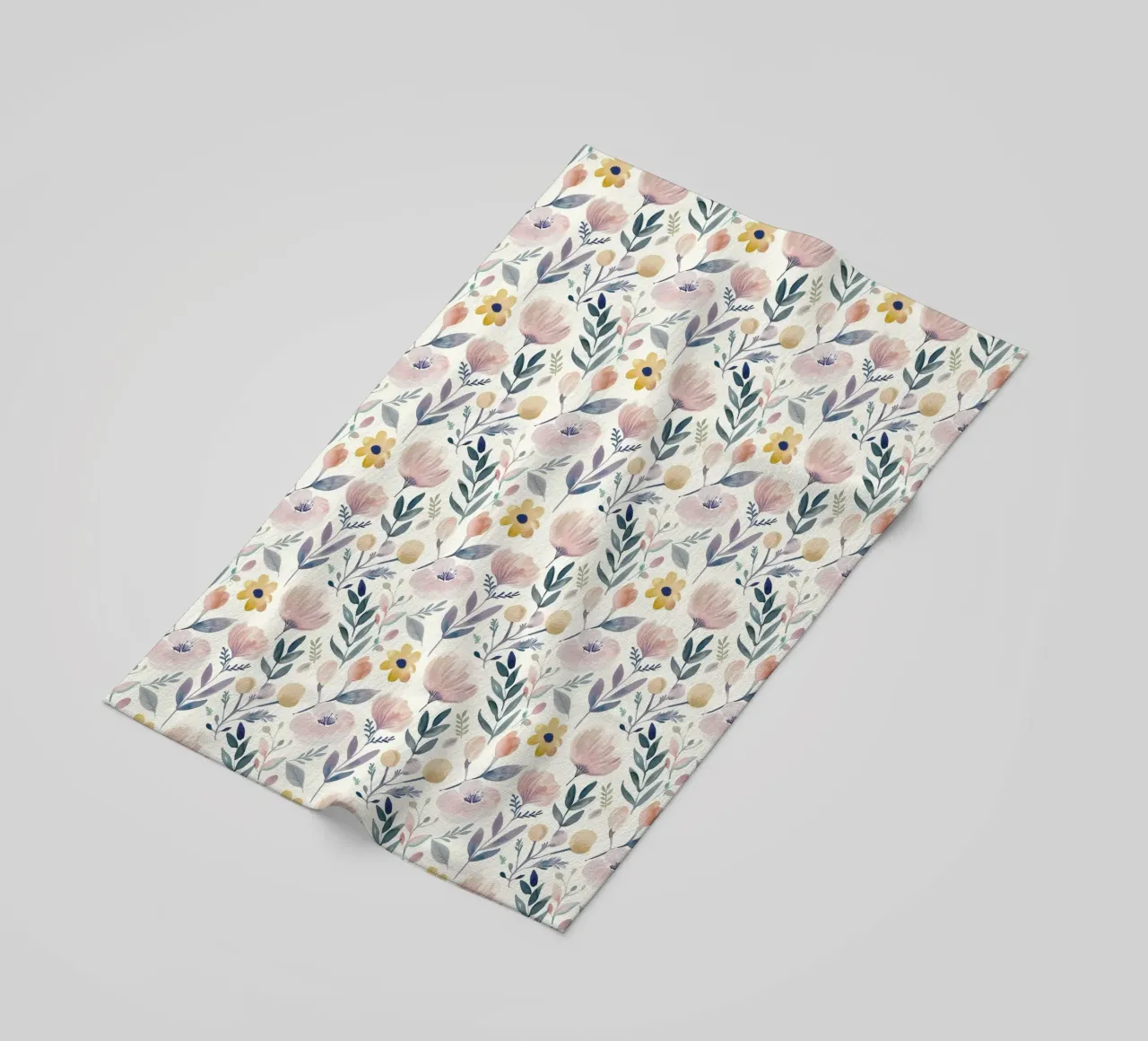 Boho Papavero Fiore Vintage Botanico Astratto Primavera Floreale telo mare da Gentle Echoes Art
