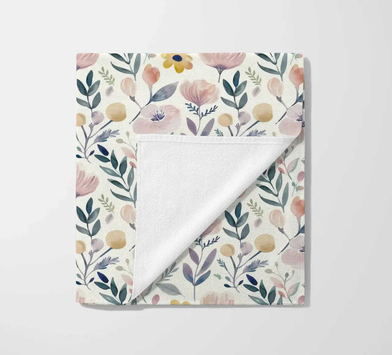 Boho Papavero Fiore Vintage Botanico Astratto Primavera Floreale telo mare da Gentle Echoes Art