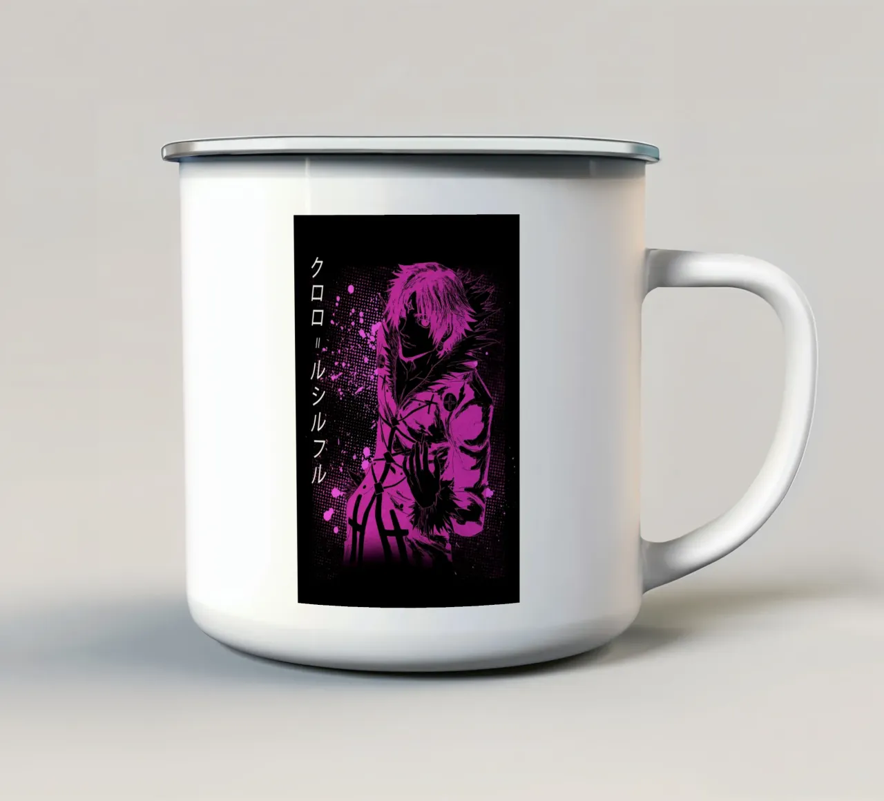 Chrollo Lucilfer taza de esmalte de Neonartstudio
