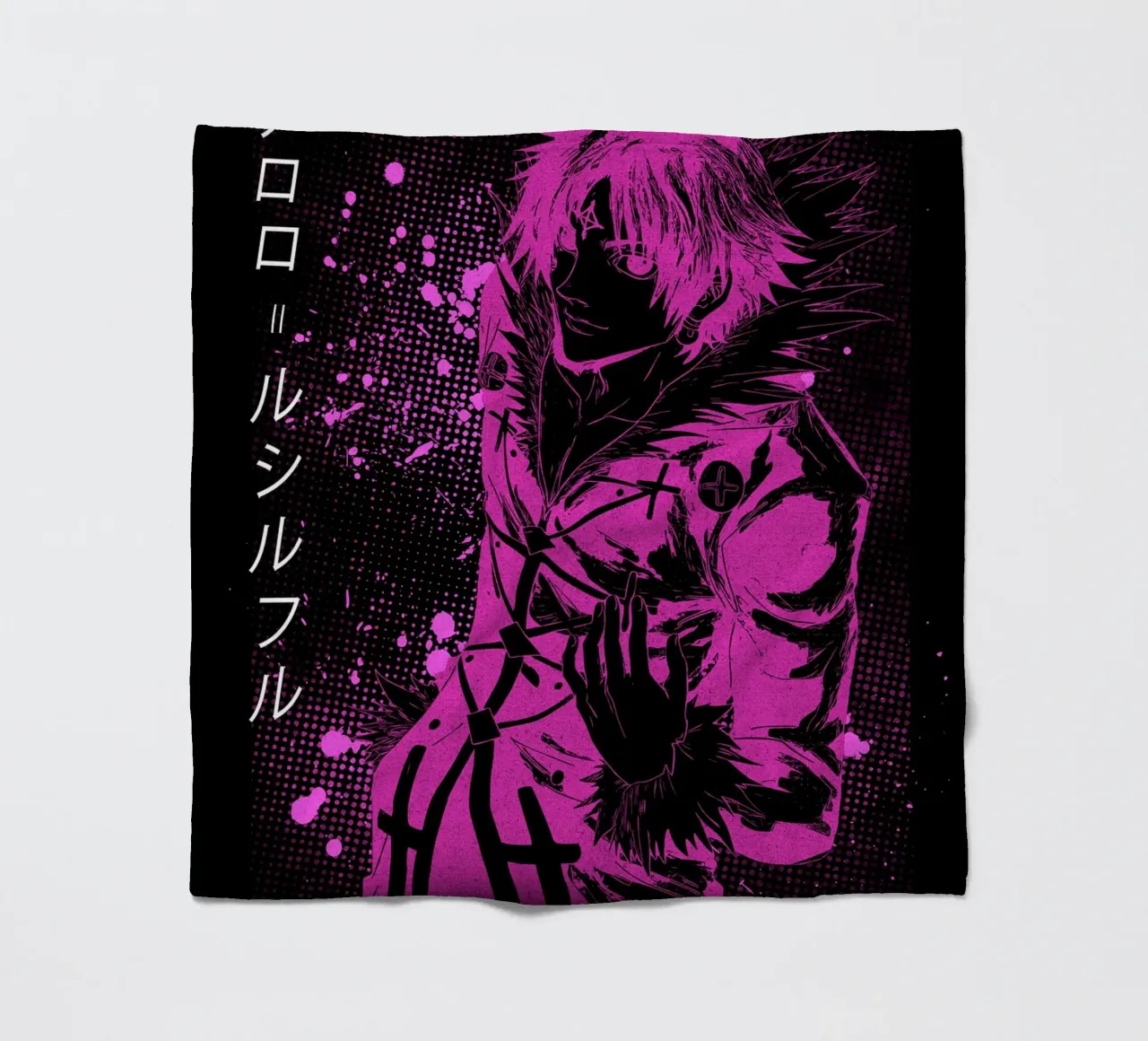 Chrollo Lucilfer fleece blanket by Neonartstudio