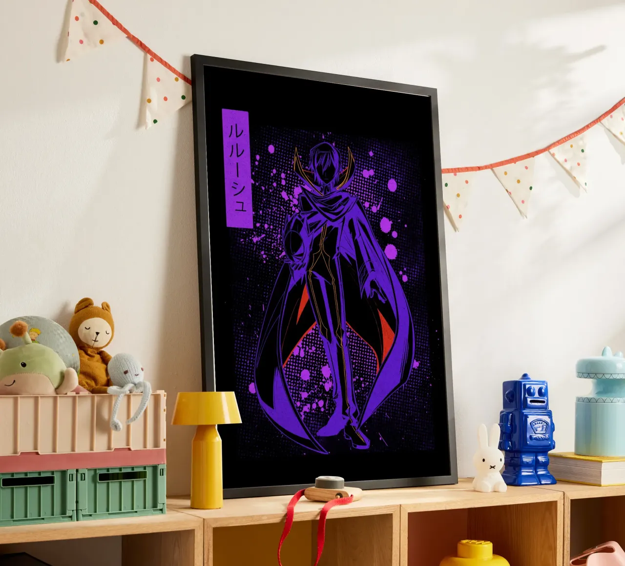 Code Geass poster con telaio in plastica da Neonartstudio