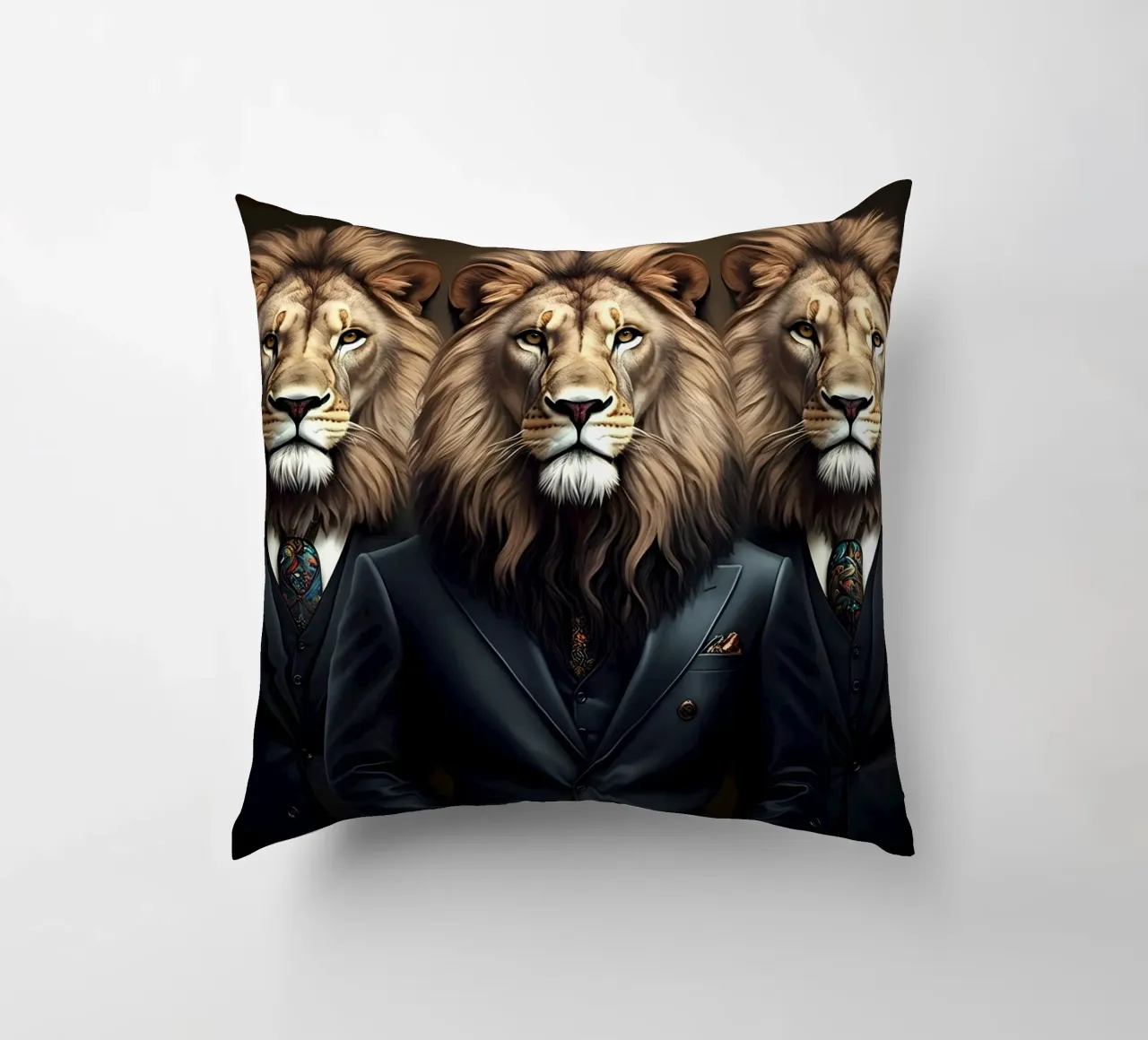 the royal lion decorative cushion by Art Digital Visuel
