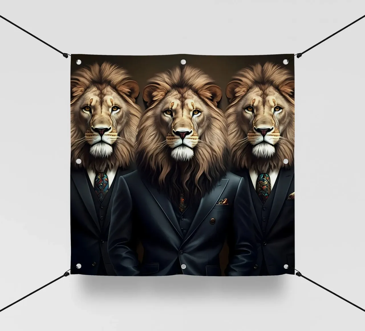 il leone reale telo in pvc da Art Digital Visuel