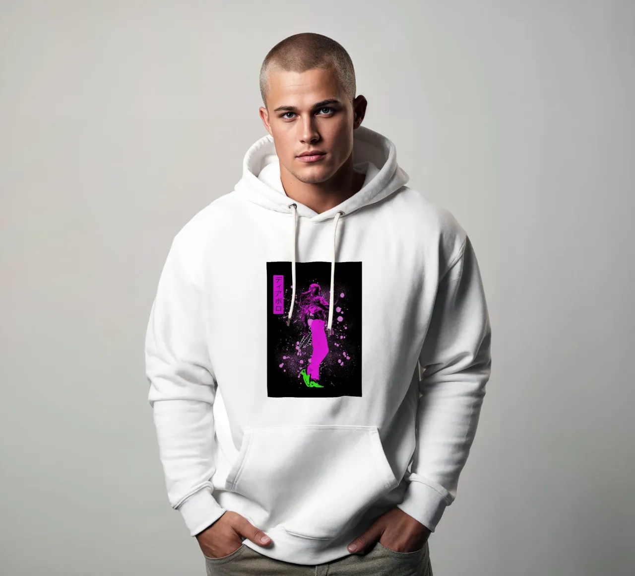 Diavolo jojo felpa con cappuccio da Neonartstudio