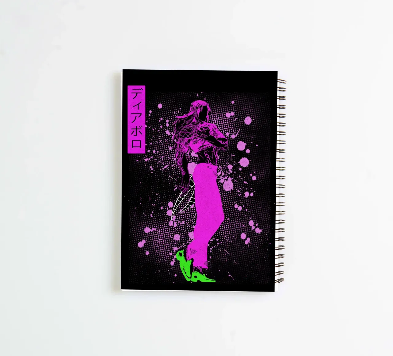 Diavolo jojo spiral notebook by Neonartstudio