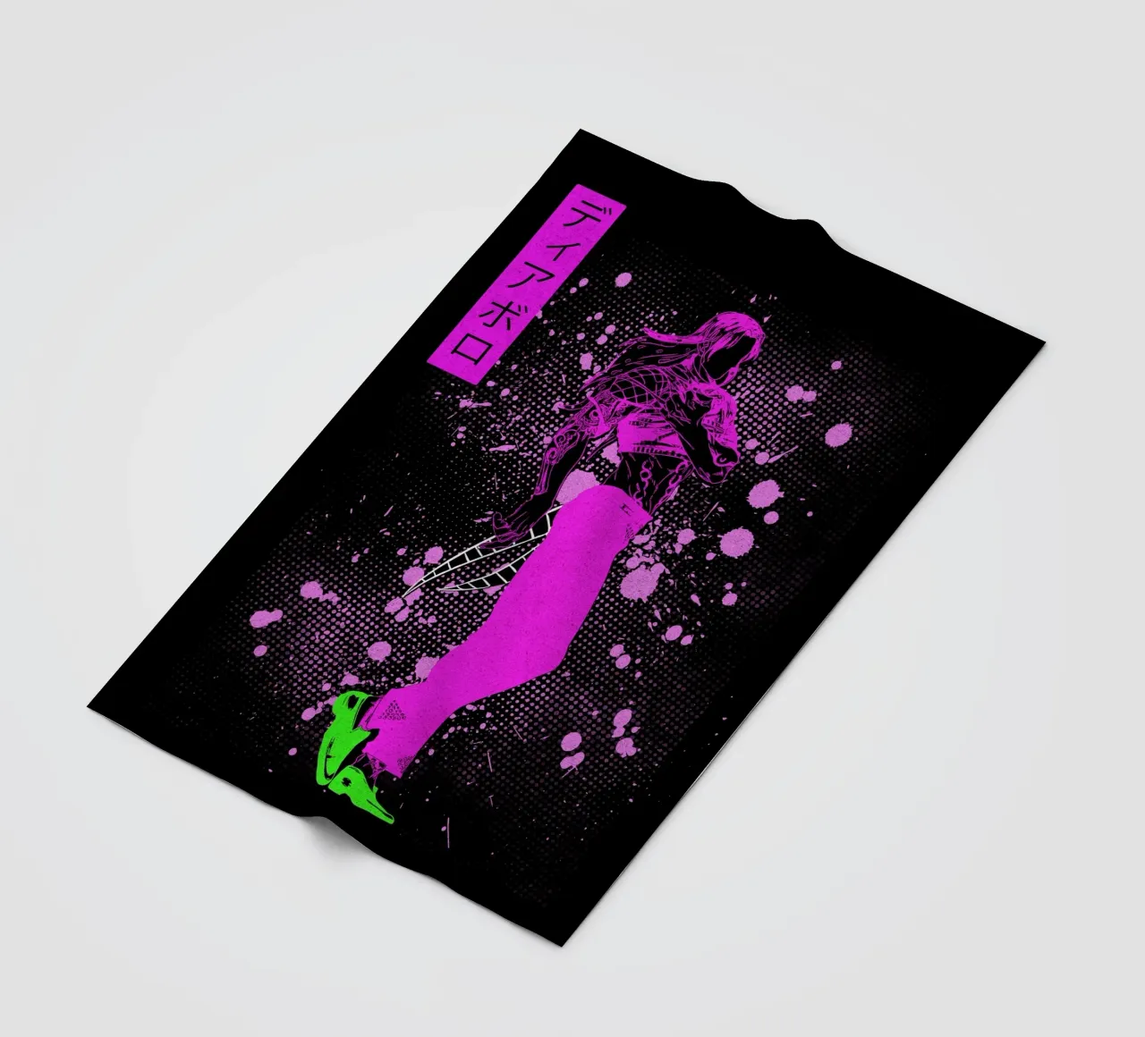 Diavolo jojo fleece blanket by Neonartstudio