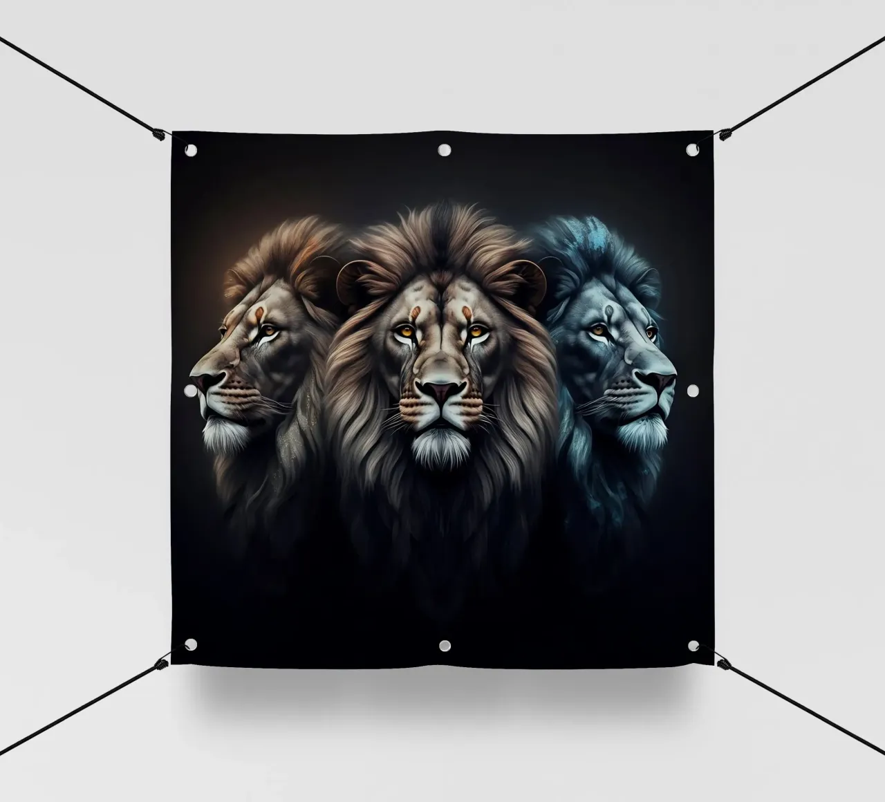 il leone reale telo in pvc da Art Digital Visuel