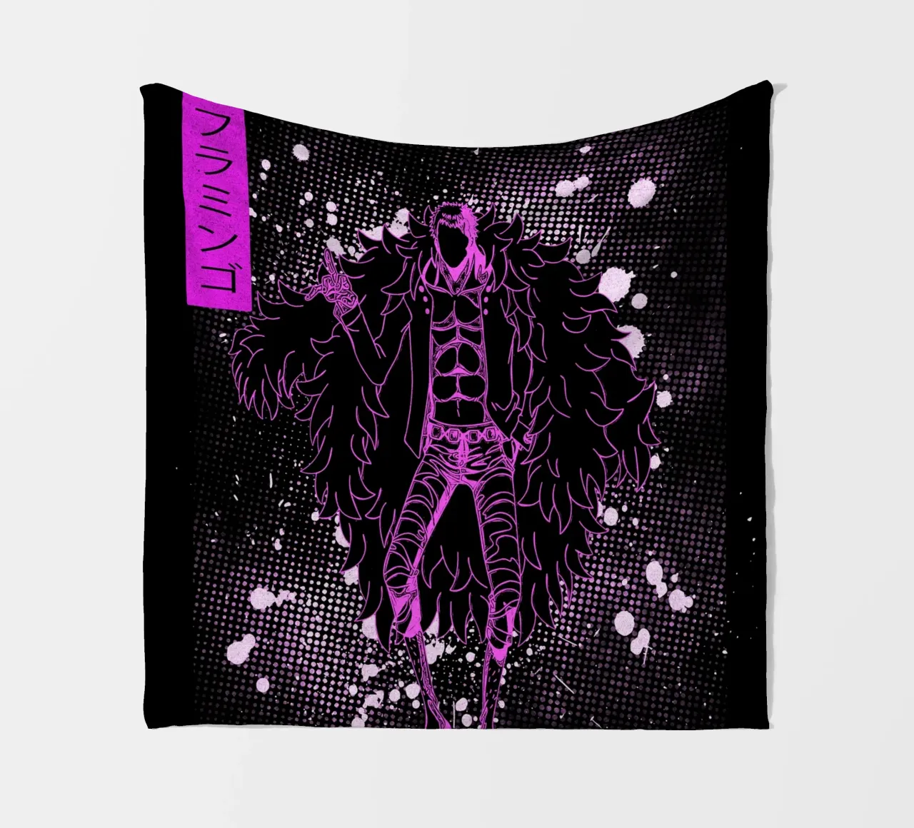 Donquixote Doflamingo one piece coperta in pile da Neonartstudio