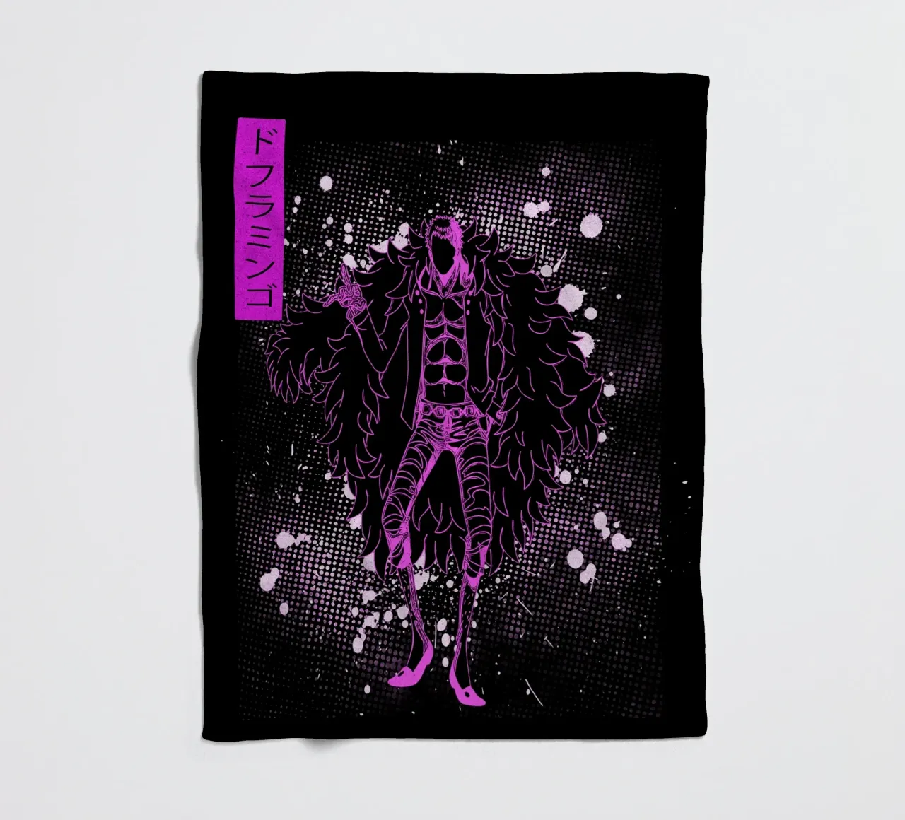 Donquixote Doflamingo one piece coperta in pile da Neonartstudio