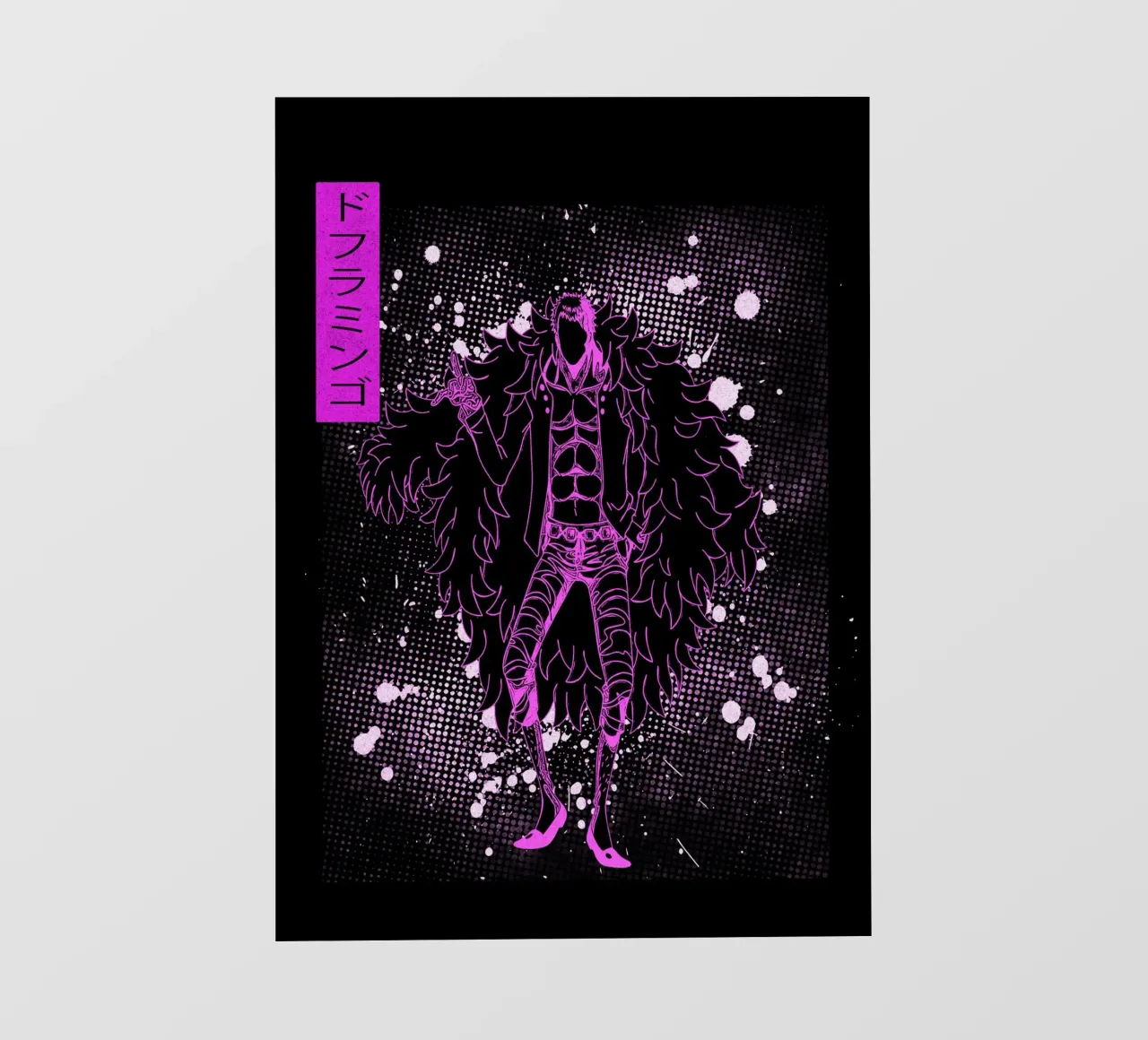 Donquixote Doflamingo one piece pellicola backlit da Neonartstudio