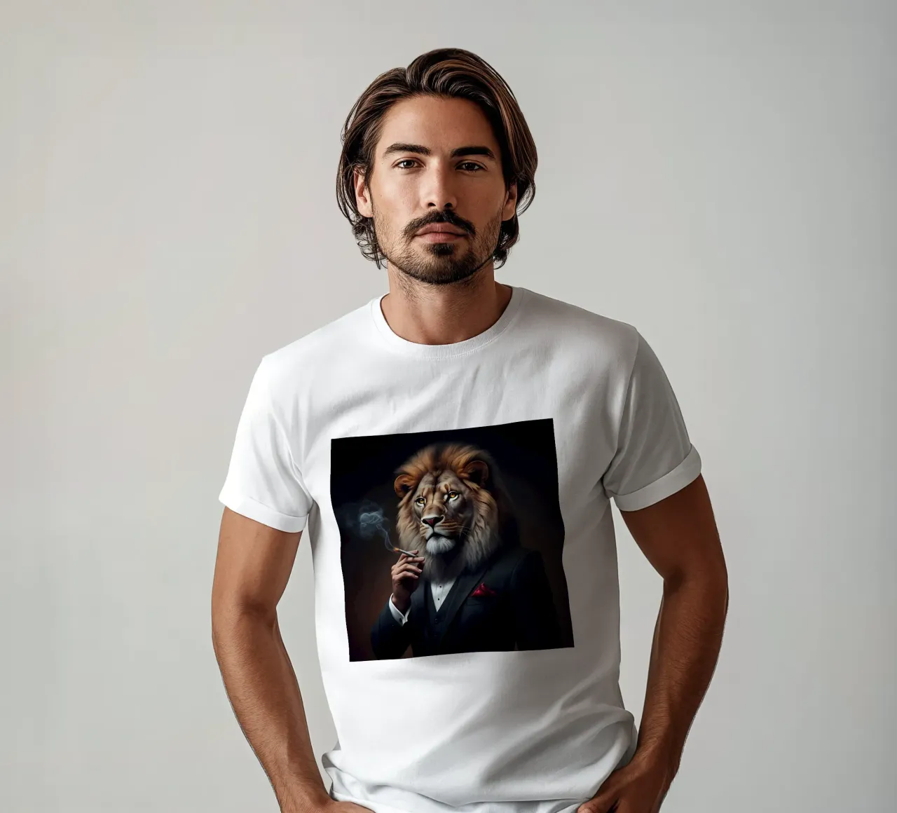 il leone reale t-shirt da Art Digital Visuel
