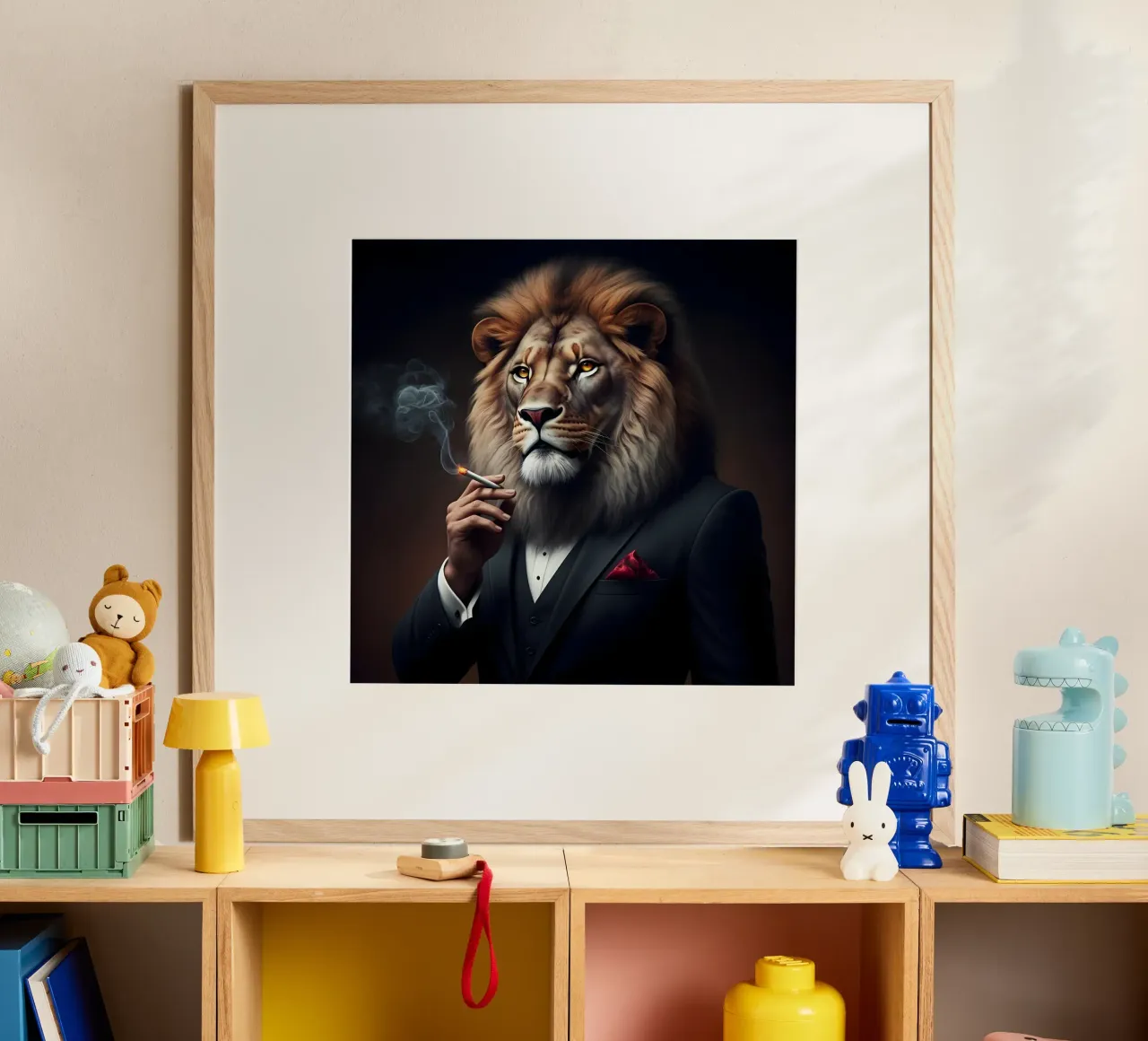 el león real poster de Art Digital Visuel