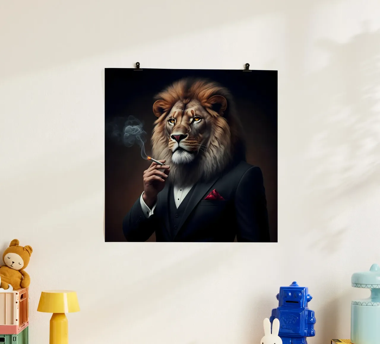 el león real poster de Art Digital Visuel