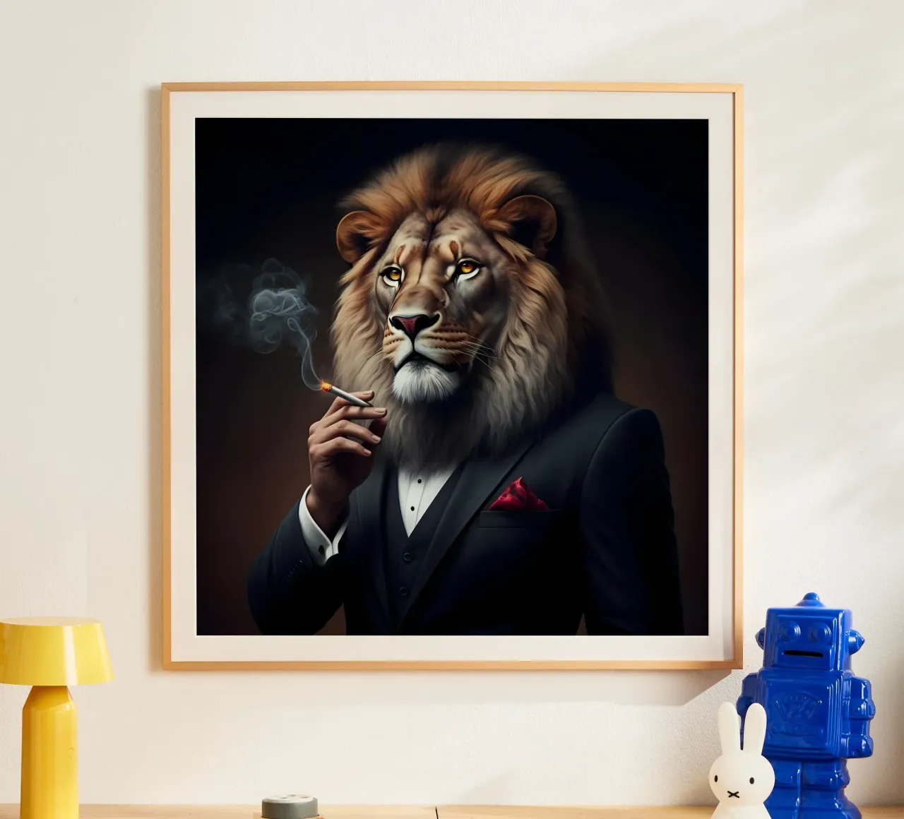 el león real poster de Art Digital Visuel
