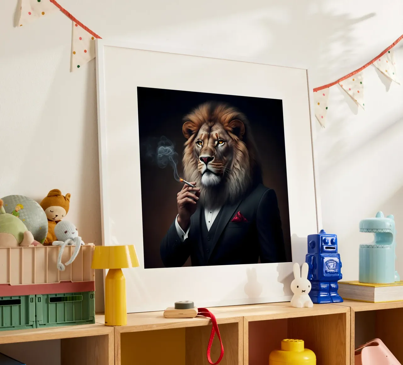 el león real poster de Art Digital Visuel