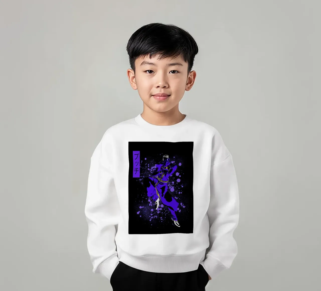 Enrico Pucci jojo felpa bambino da Neonartstudio