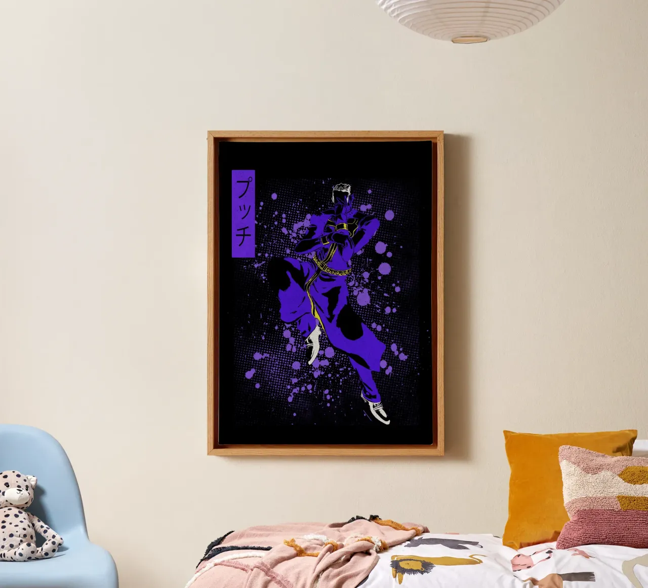 Enrico Pucci jojo tela con Cornice a cassetta da Neonartstudio