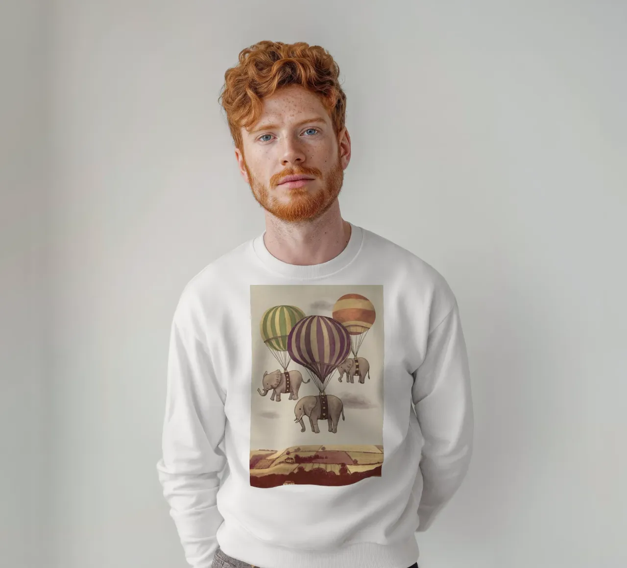 Flight of the Elephants felpa da Terry Fan