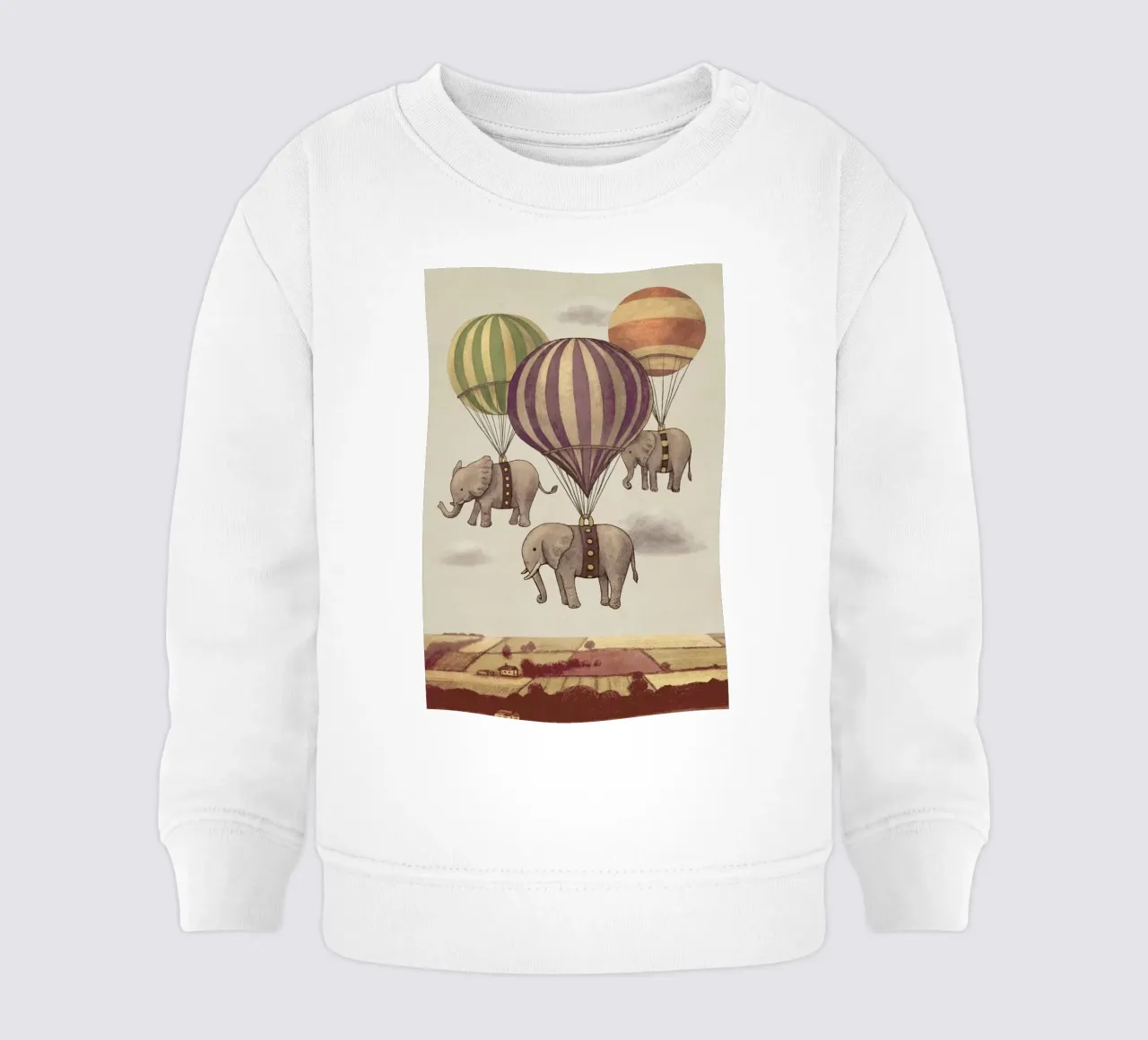 Flight of the Elephants felpa neonato da Terry Fan