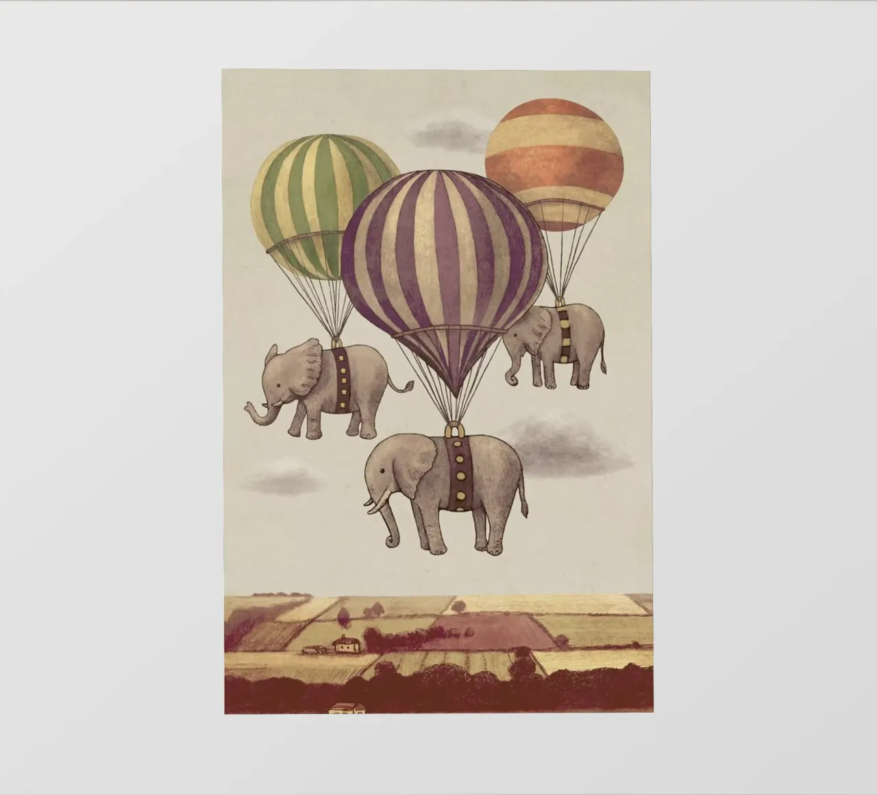 Flight of the Elephants telo in pvc da Terry Fan