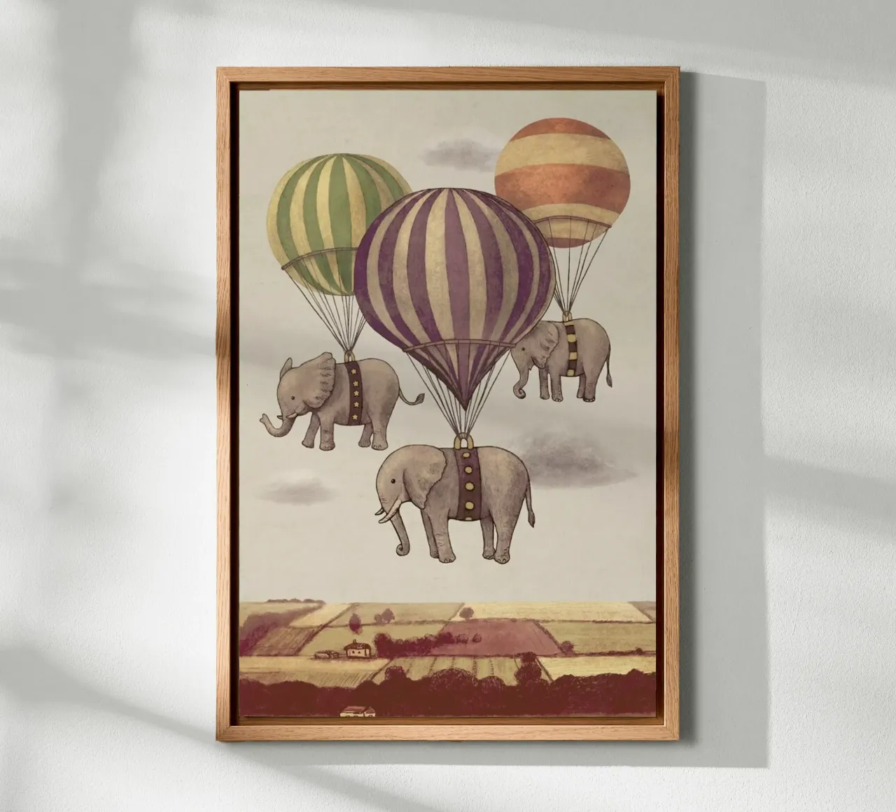 Flight of the Elephants canvas by Terry Fan