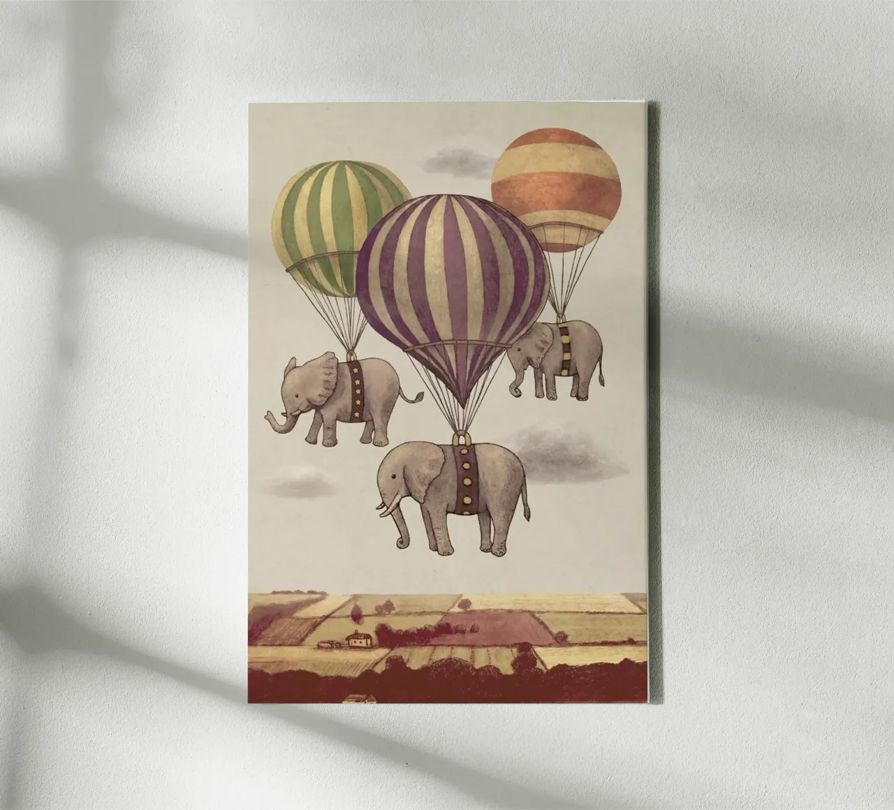 Flight of the Elephants canvas by Terry Fan