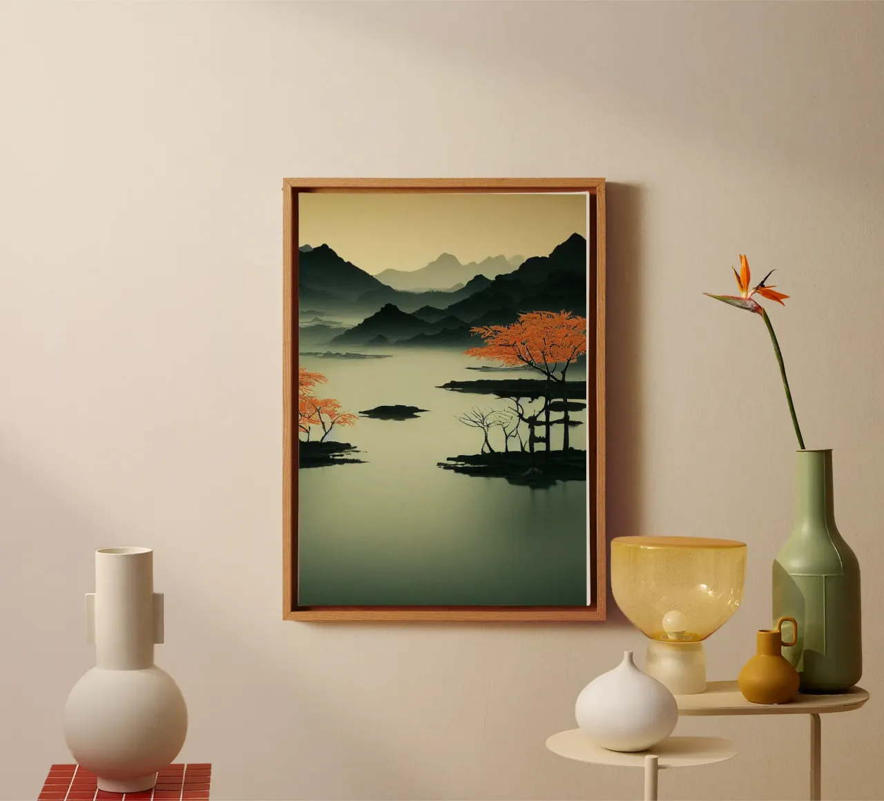 JAPAN ZEN canvas met Baklijst van Art Digital Visuel