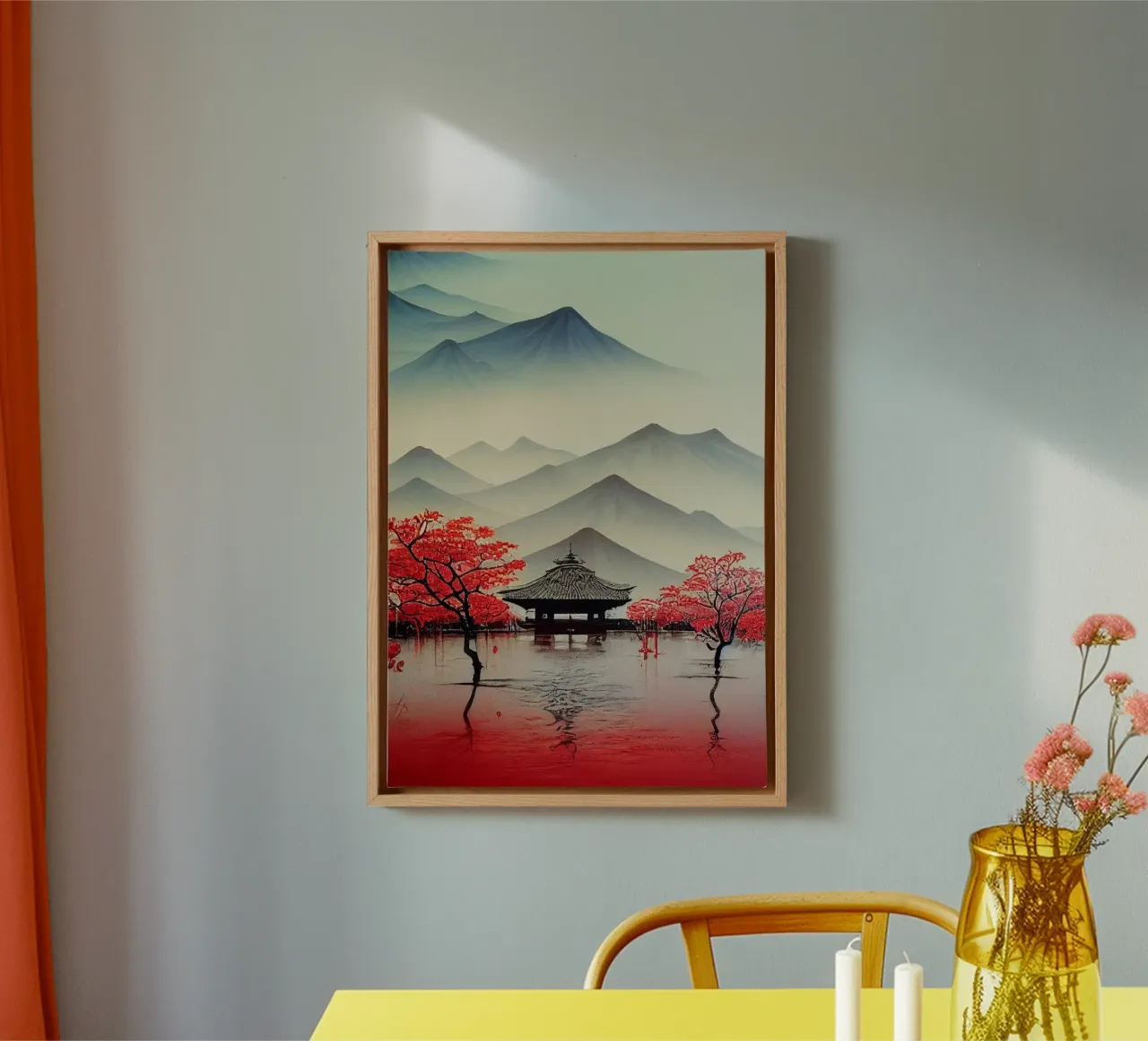 JAPAN ZEN canvas met Baklijst van Art Digital Visuel