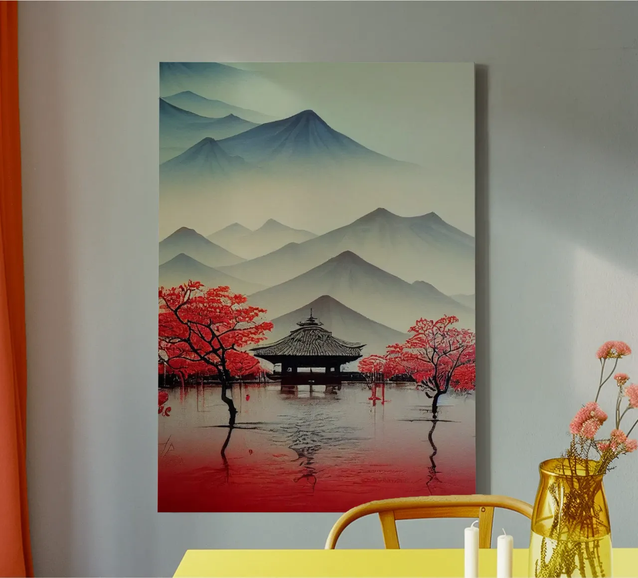 JAPAN ZEN canvas met Baklijst van Art Digital Visuel