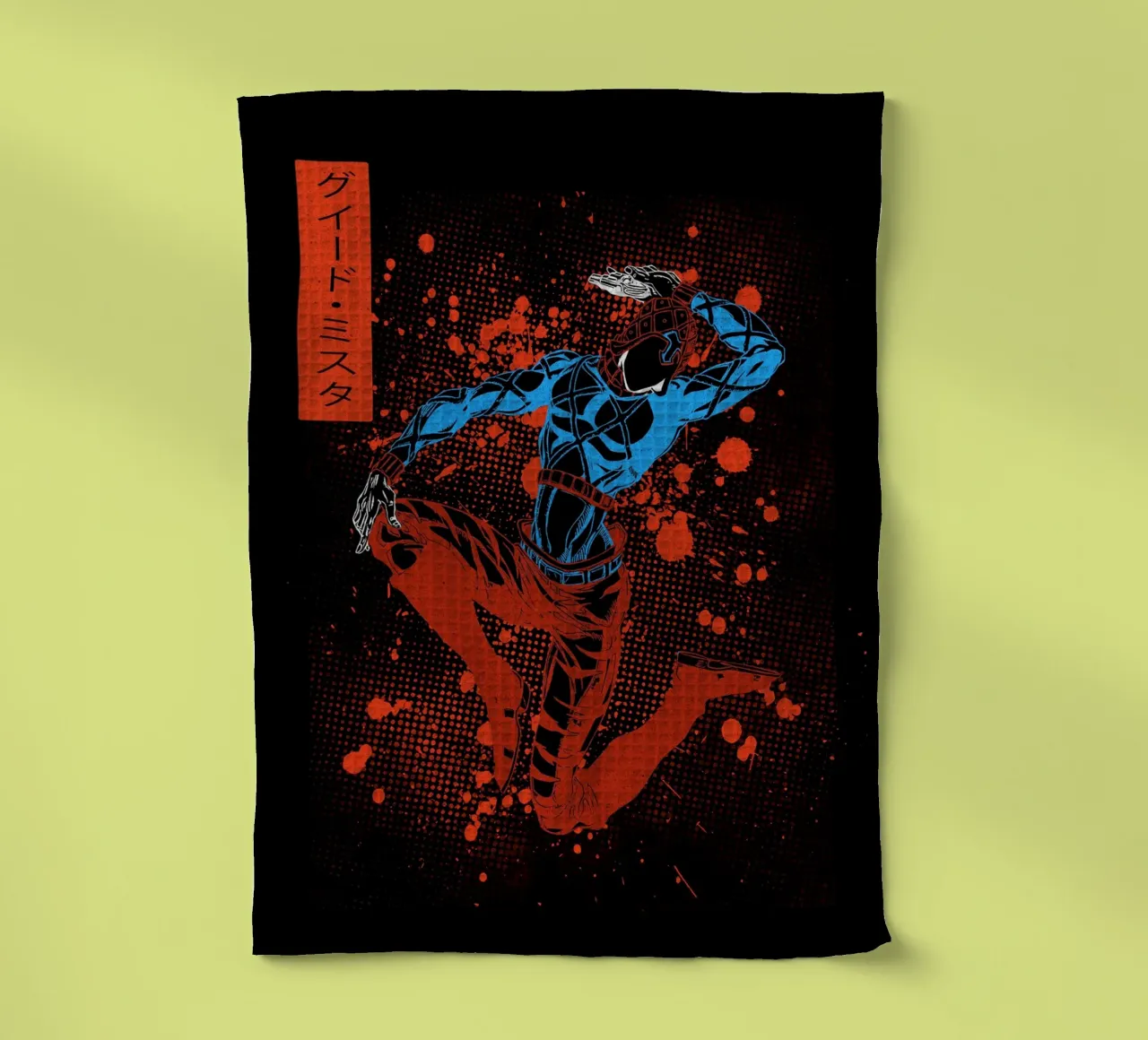 Guido Mista jojo tea towel by Neonartstudio