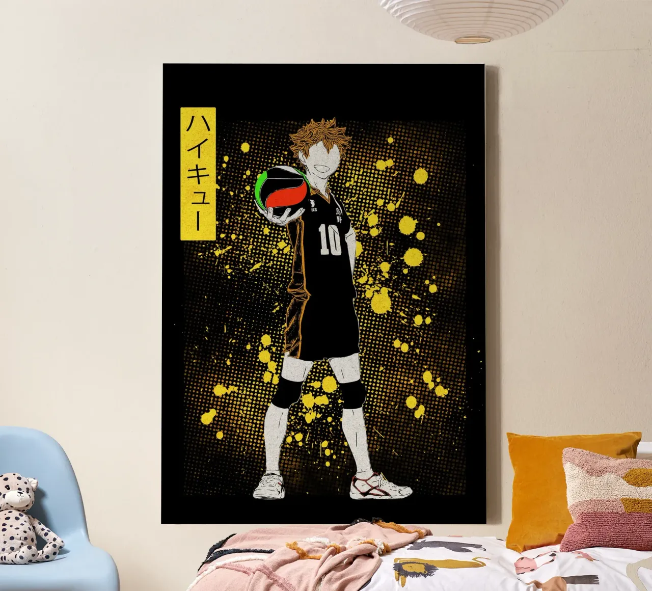 Haikyu tela con Cornice a cassetta da Neonartstudio