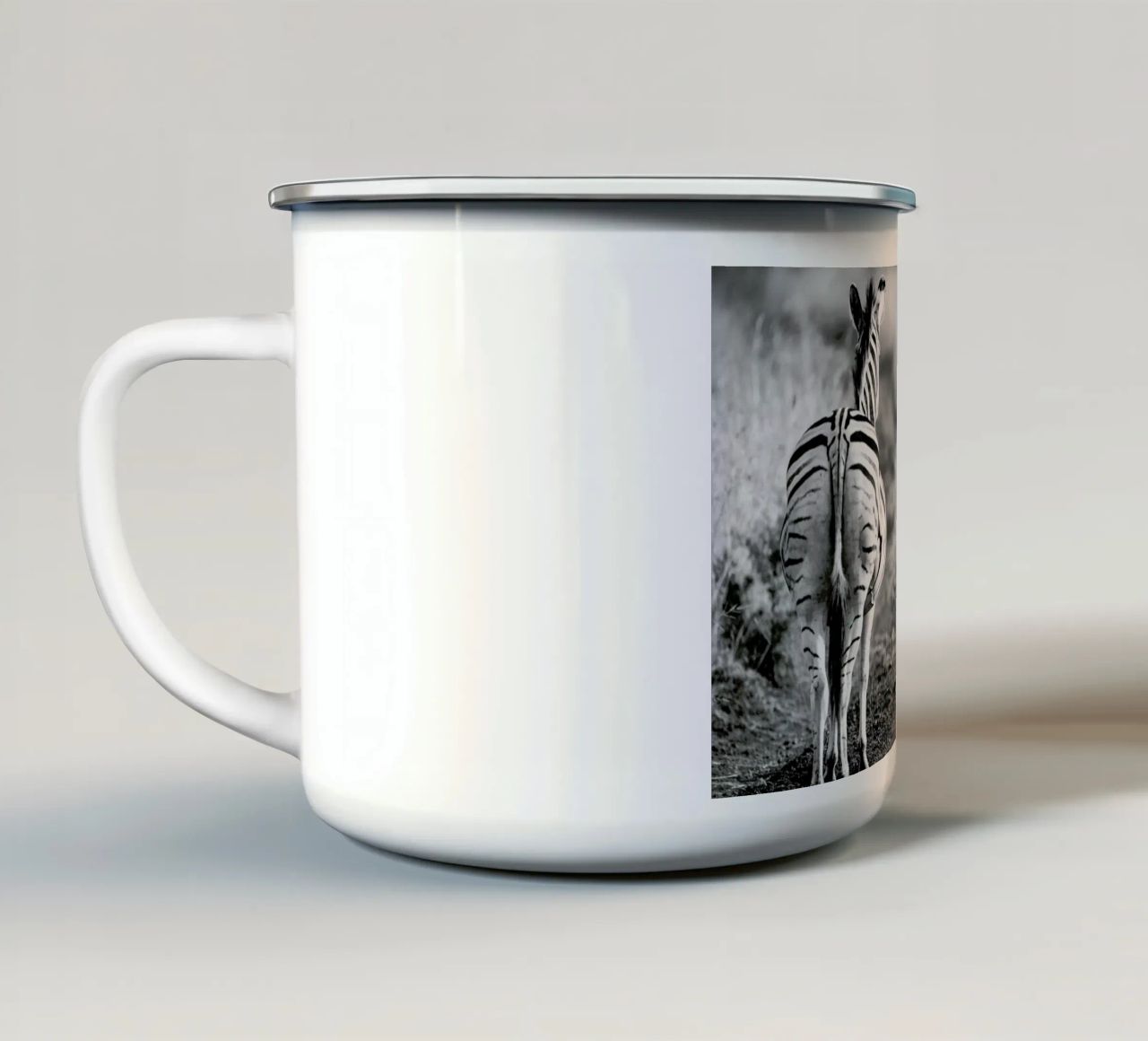 Zebra family tazza in smalto da Shot By Clint