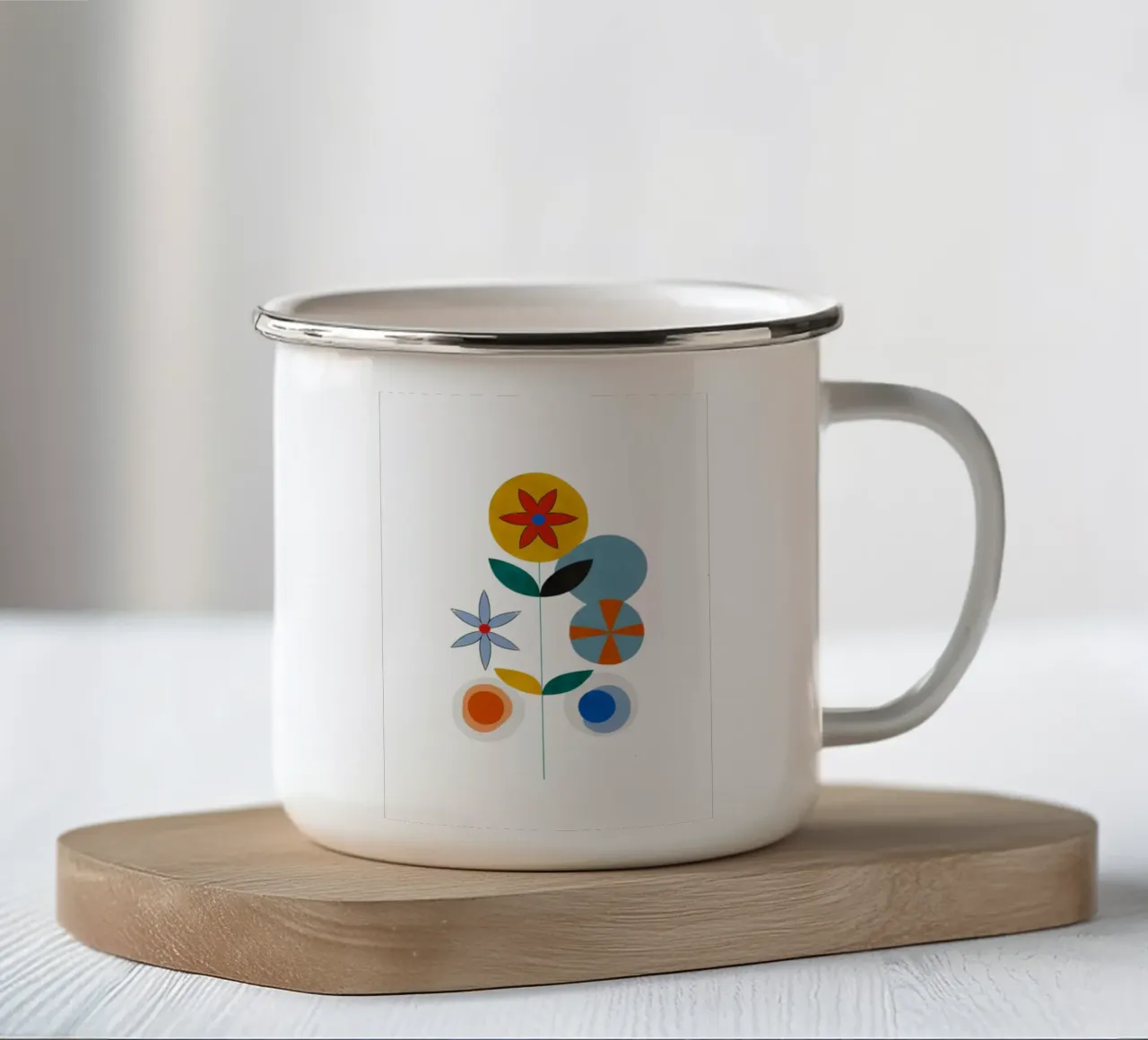 Fiori moderni tazza in smalto da Art Digital Visuel