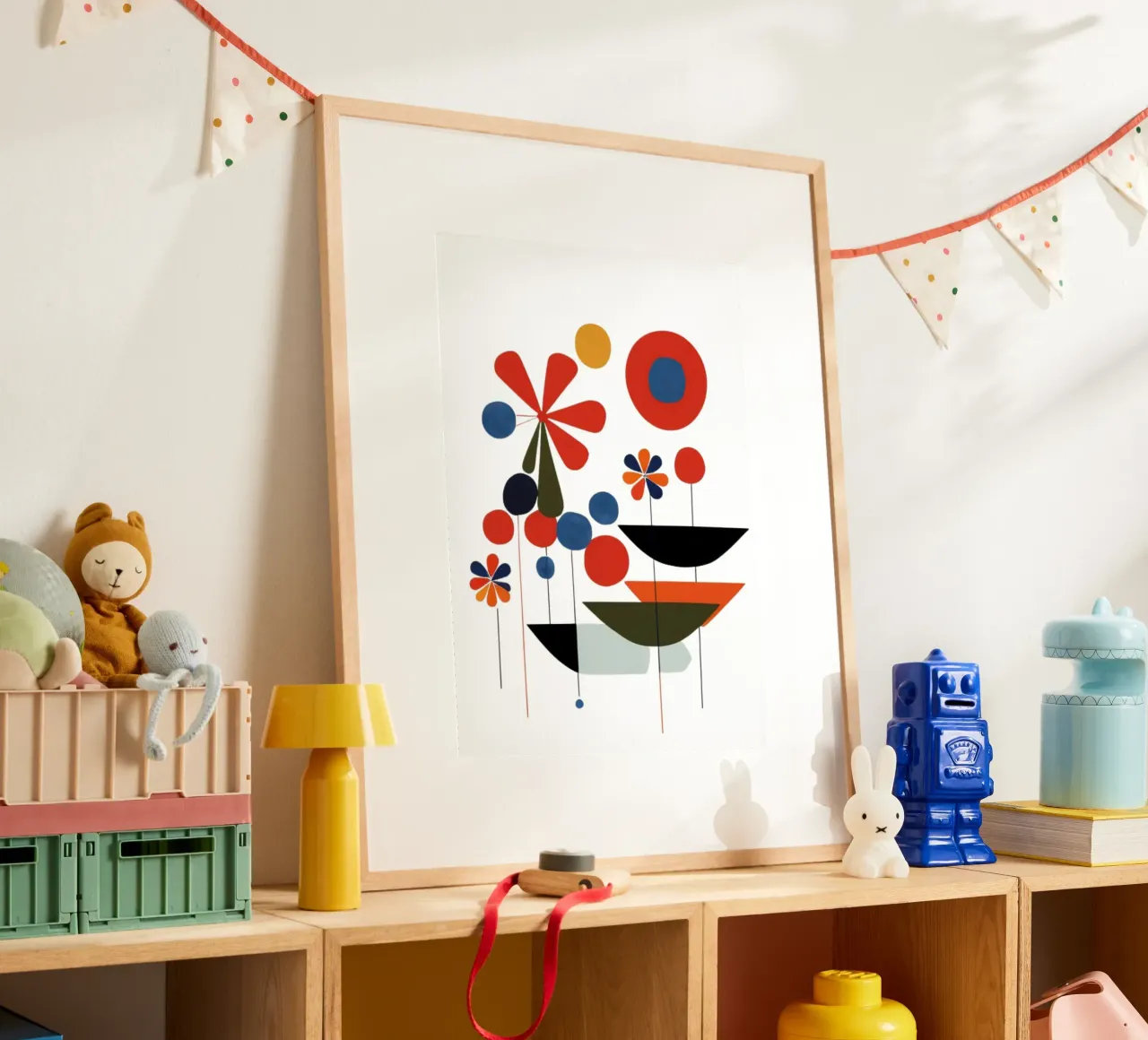 Fiori moderni poster con telaio in plastica da Art Digital Visuel
