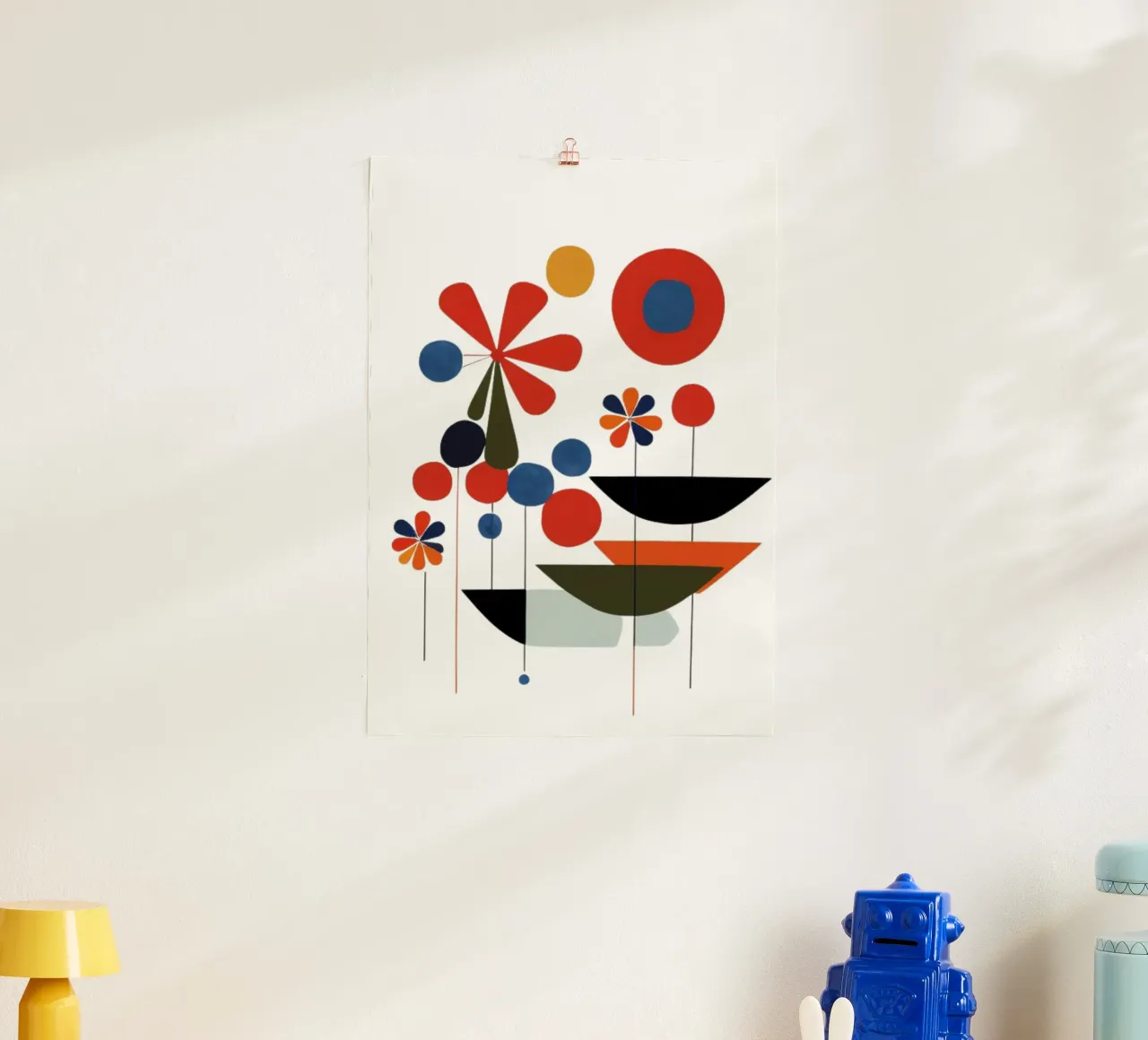 Fiori moderni poster con telaio in plastica da Art Digital Visuel