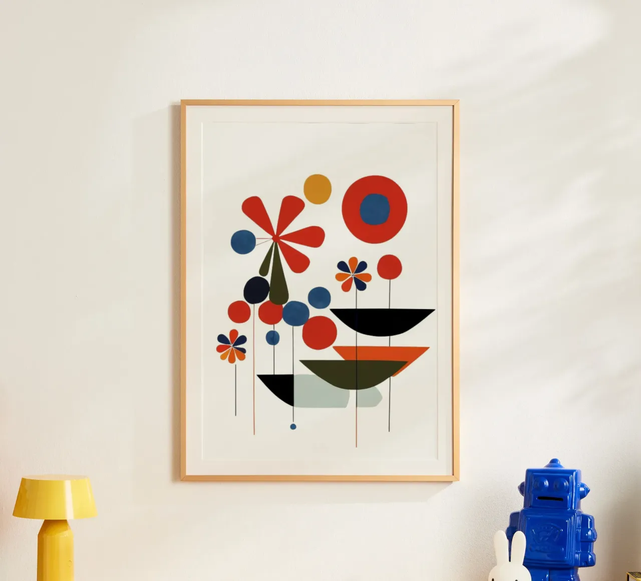 Fiori moderni poster con telaio in plastica da Art Digital Visuel