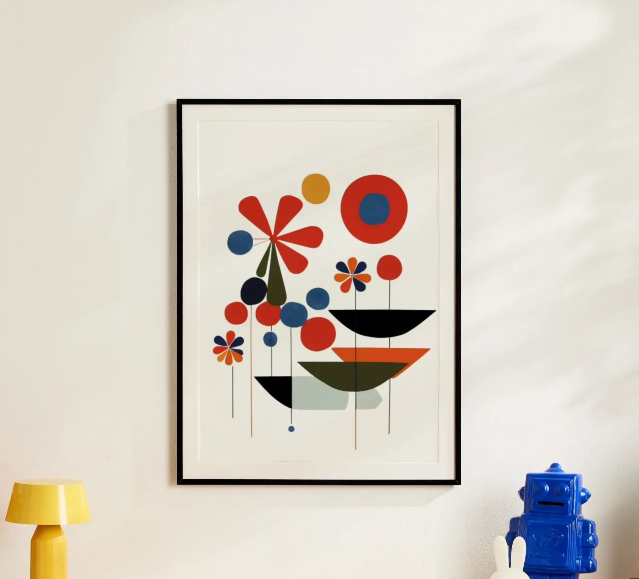 Fiori moderni poster con telaio in plastica da Art Digital Visuel