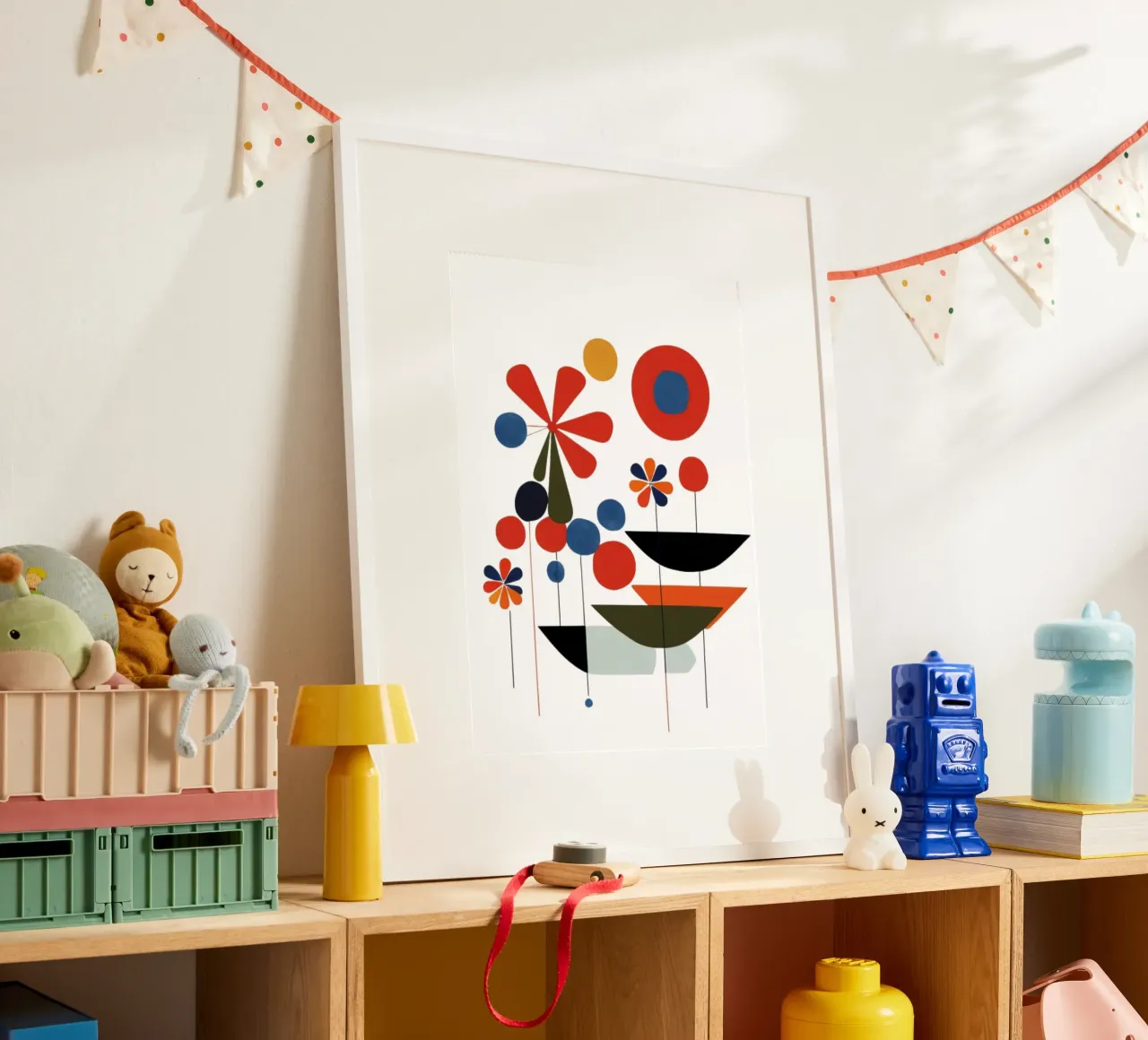 Fiori moderni poster con telaio in plastica da Art Digital Visuel