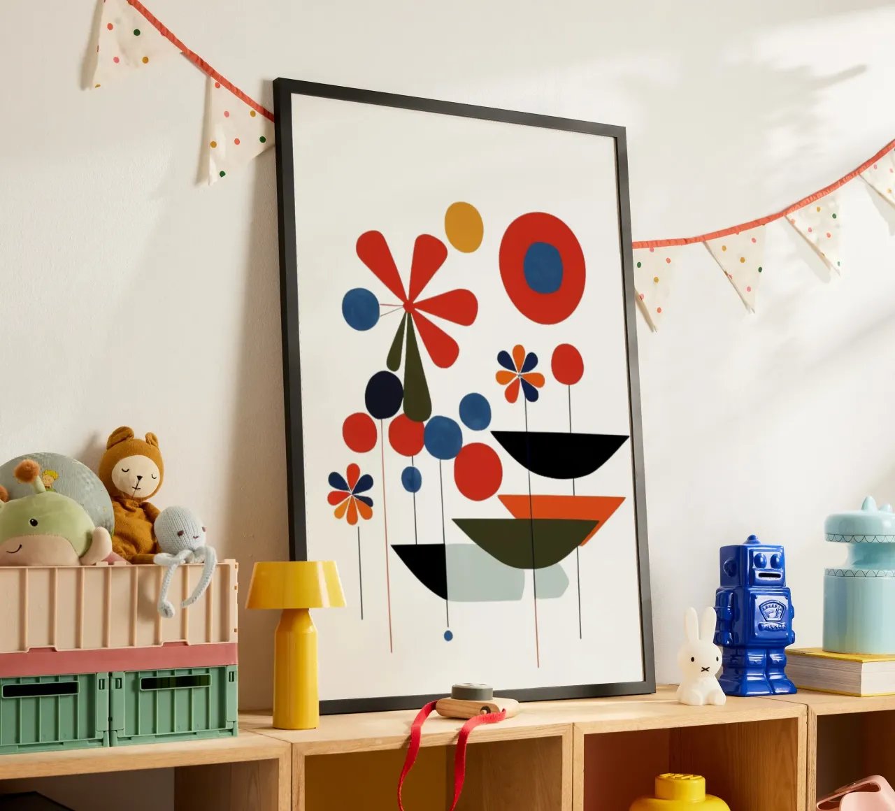 Fiori moderni poster con telaio in plastica da Art Digital Visuel