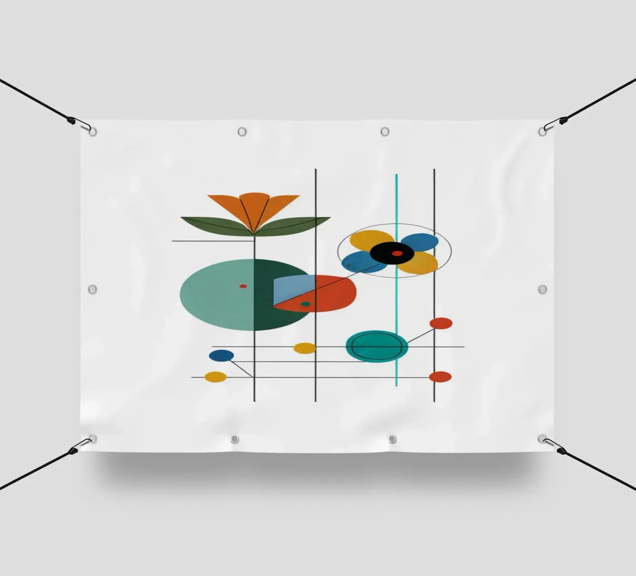 Fiori moderni telo in pvc da Art Digital Visuel