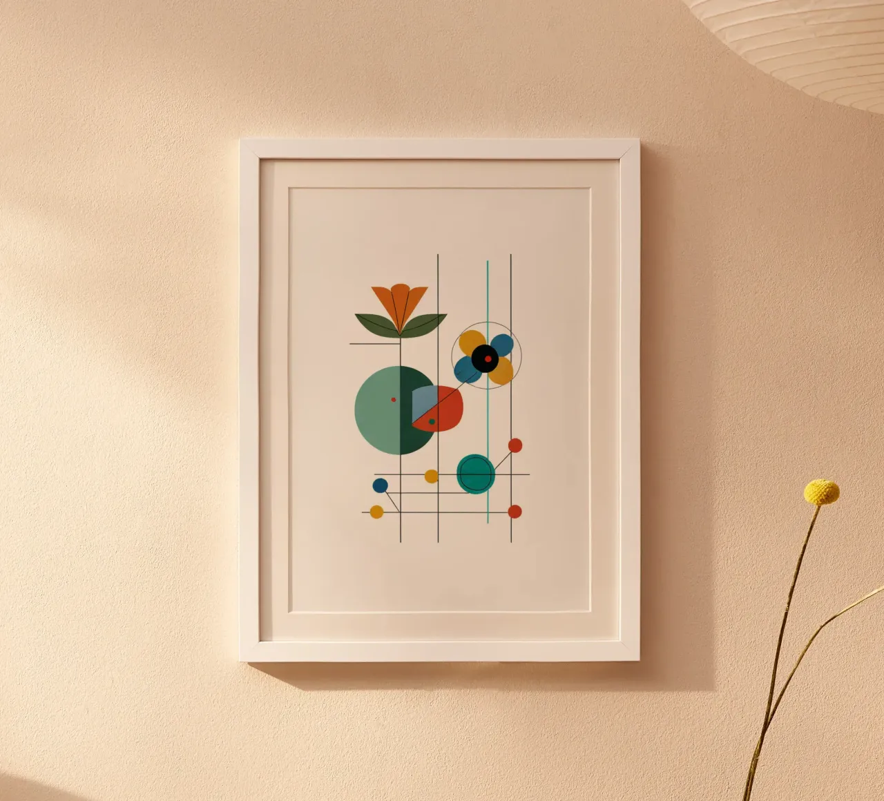 Fiori moderni poster con telaio in plastica da Art Digital Visuel