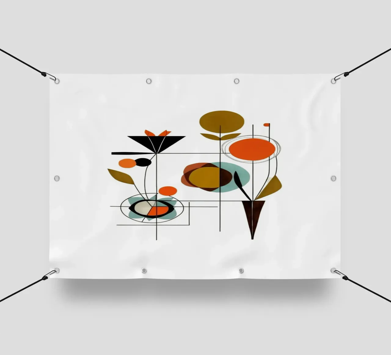 Fiori moderni telo in pvc da Art Digital Visuel