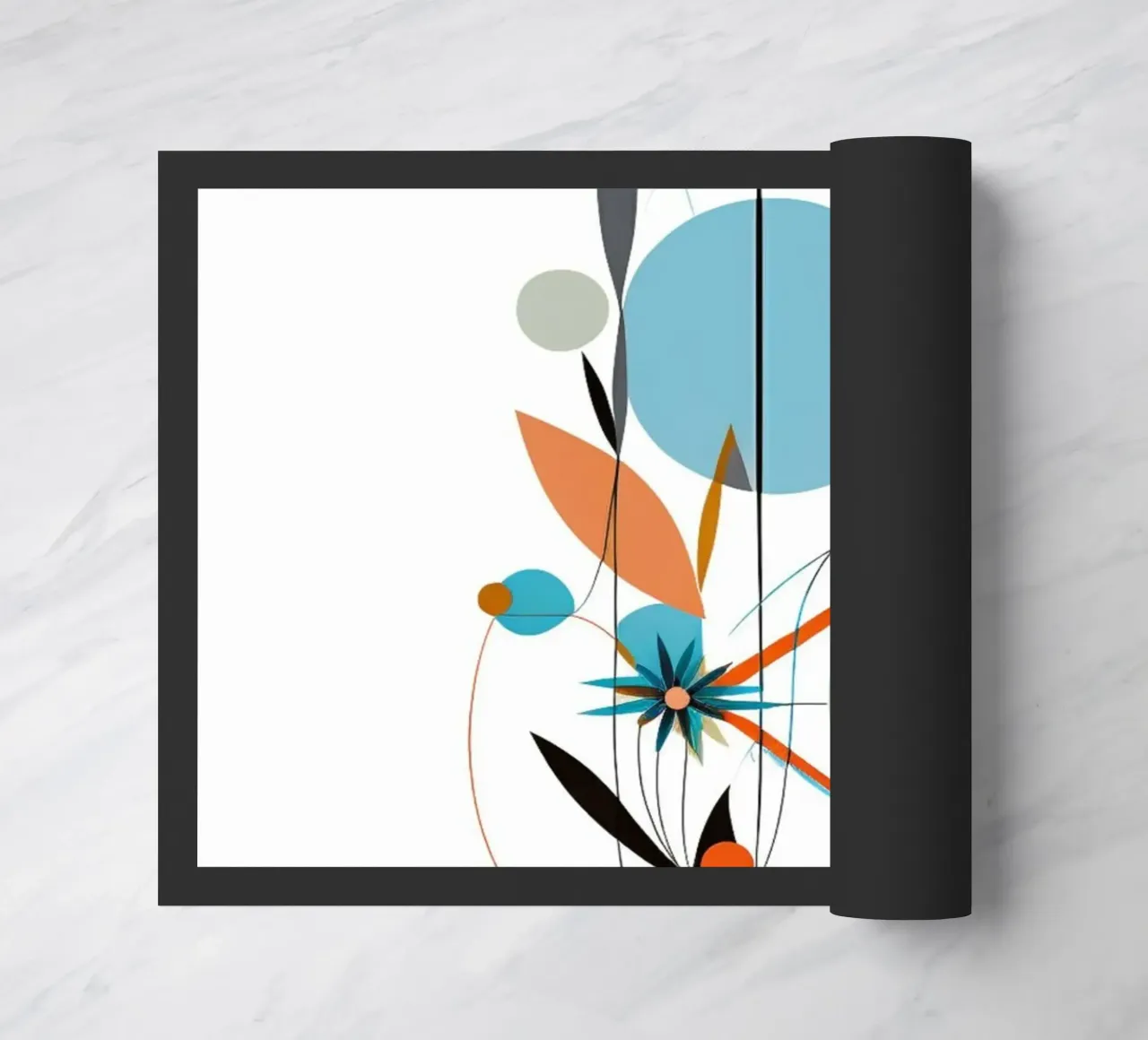 Modern Flowers doormat by Art Digital Visuel
